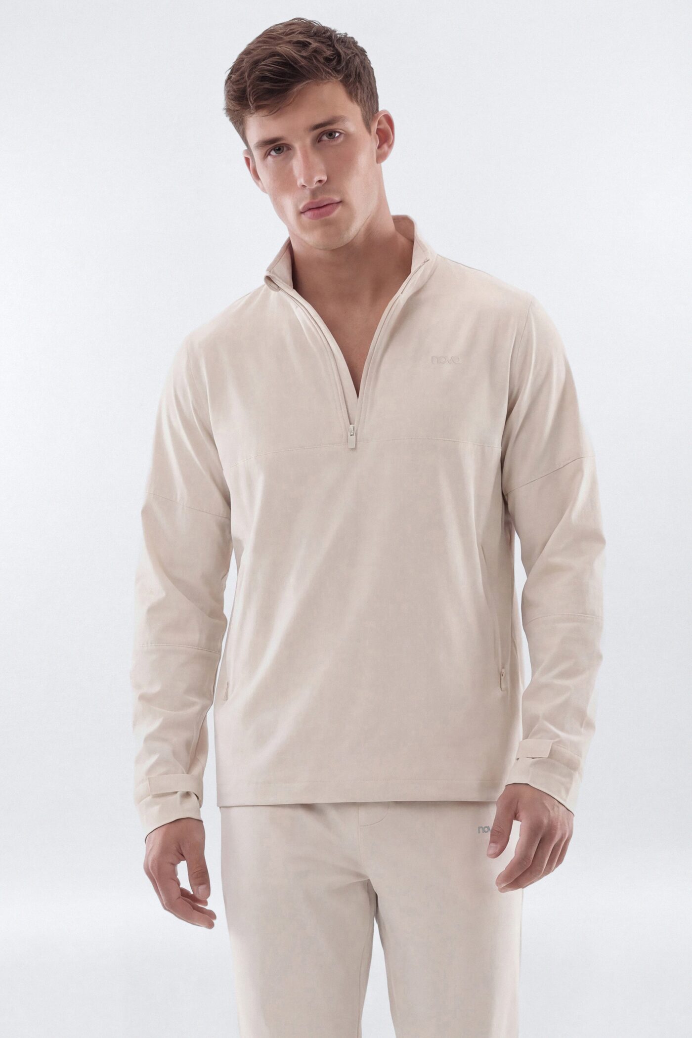 ActiveNylon™ Half Zip Pullover Jacket - Oat Milk