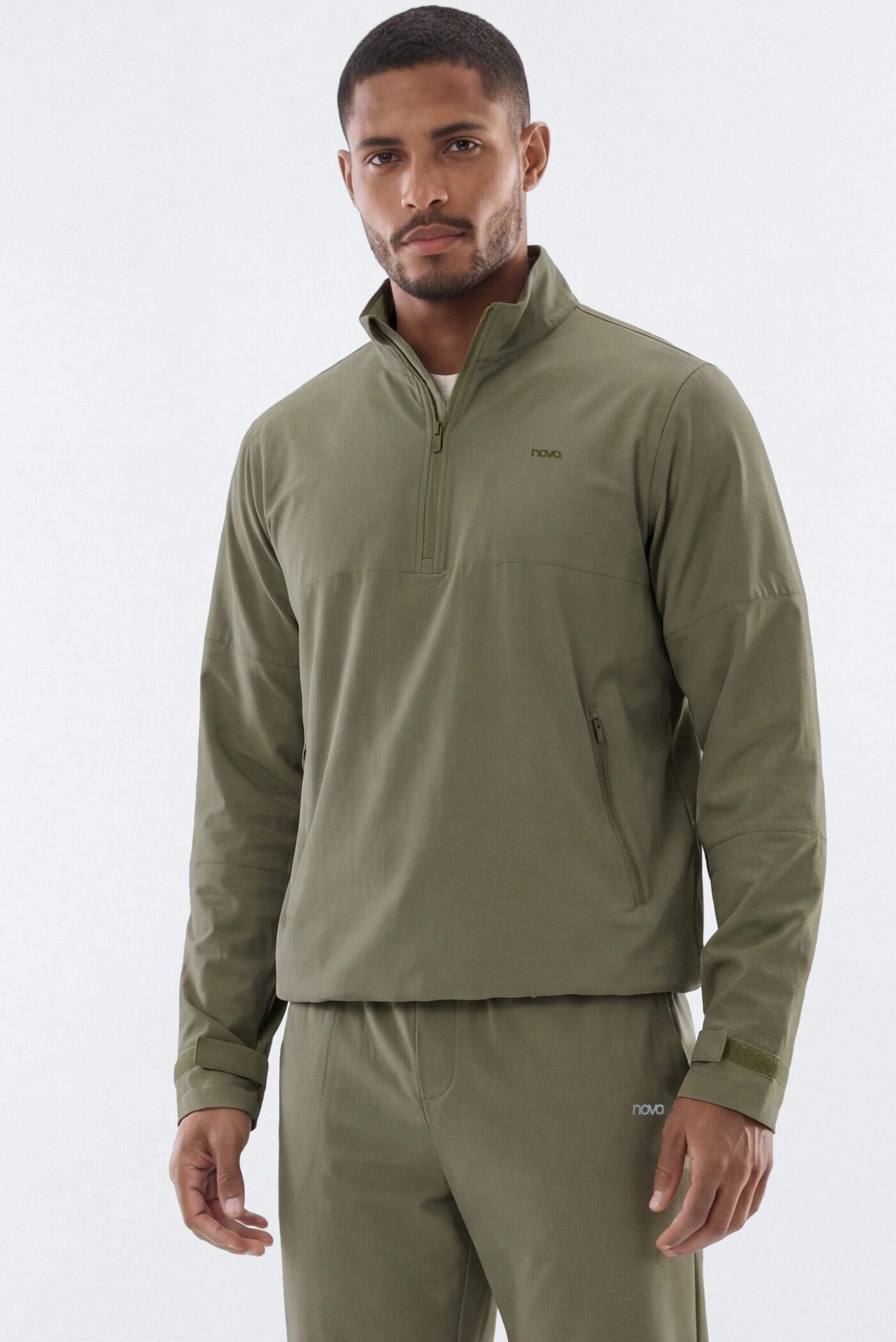 ActiveNylon™ Half Zip Pullover Jacket - Moss