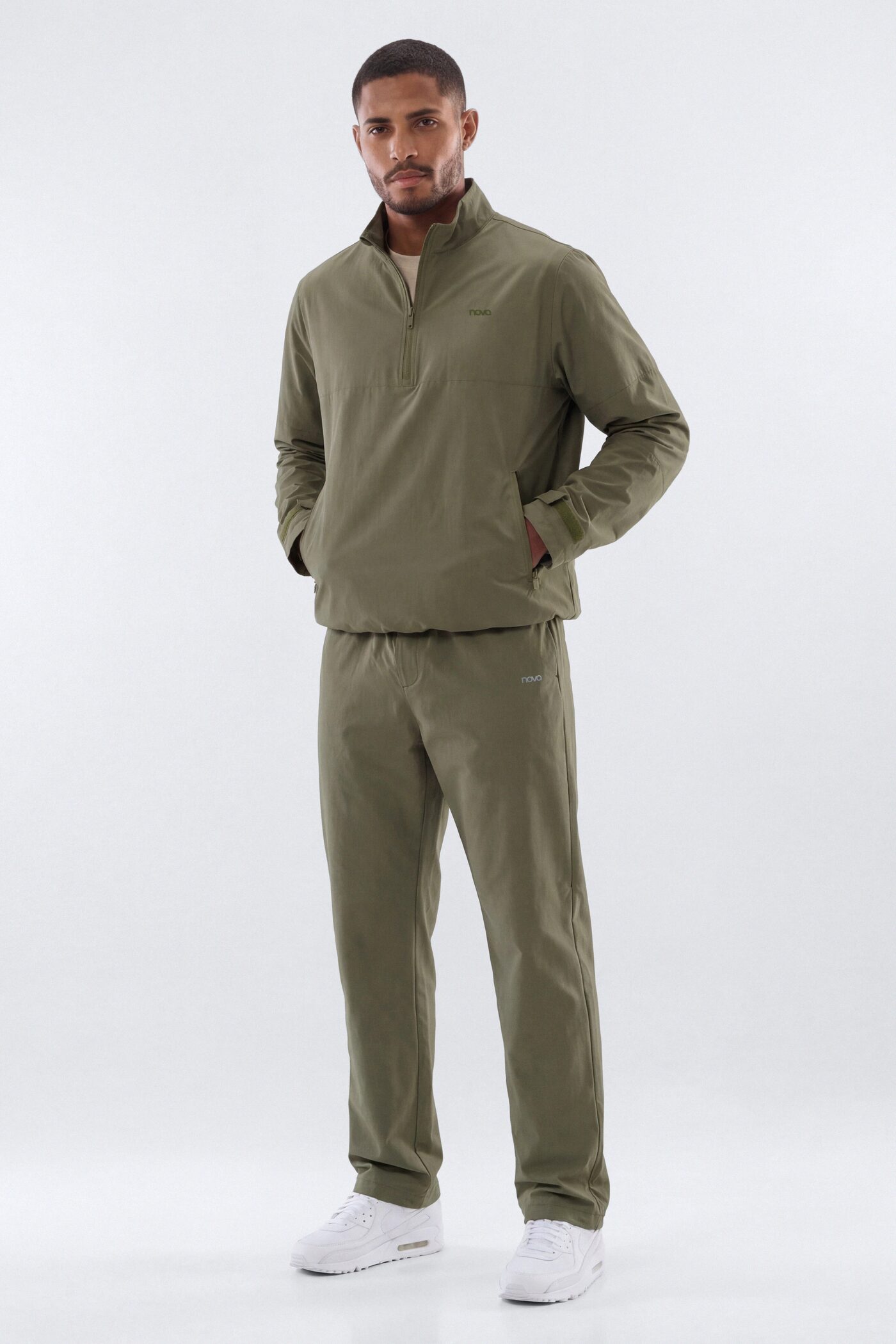 ActiveNylon™ Half Zip Pullover Jacket - Moss