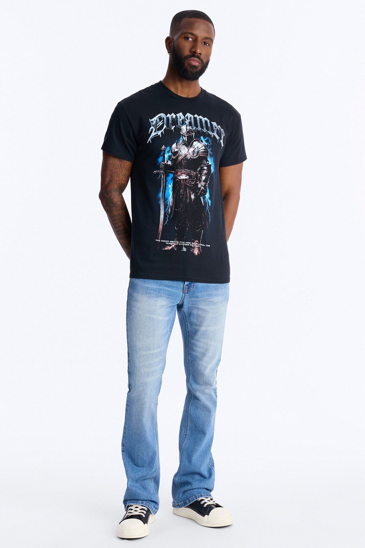 Dreamer And Fighter Short Sleeve Tee - Black