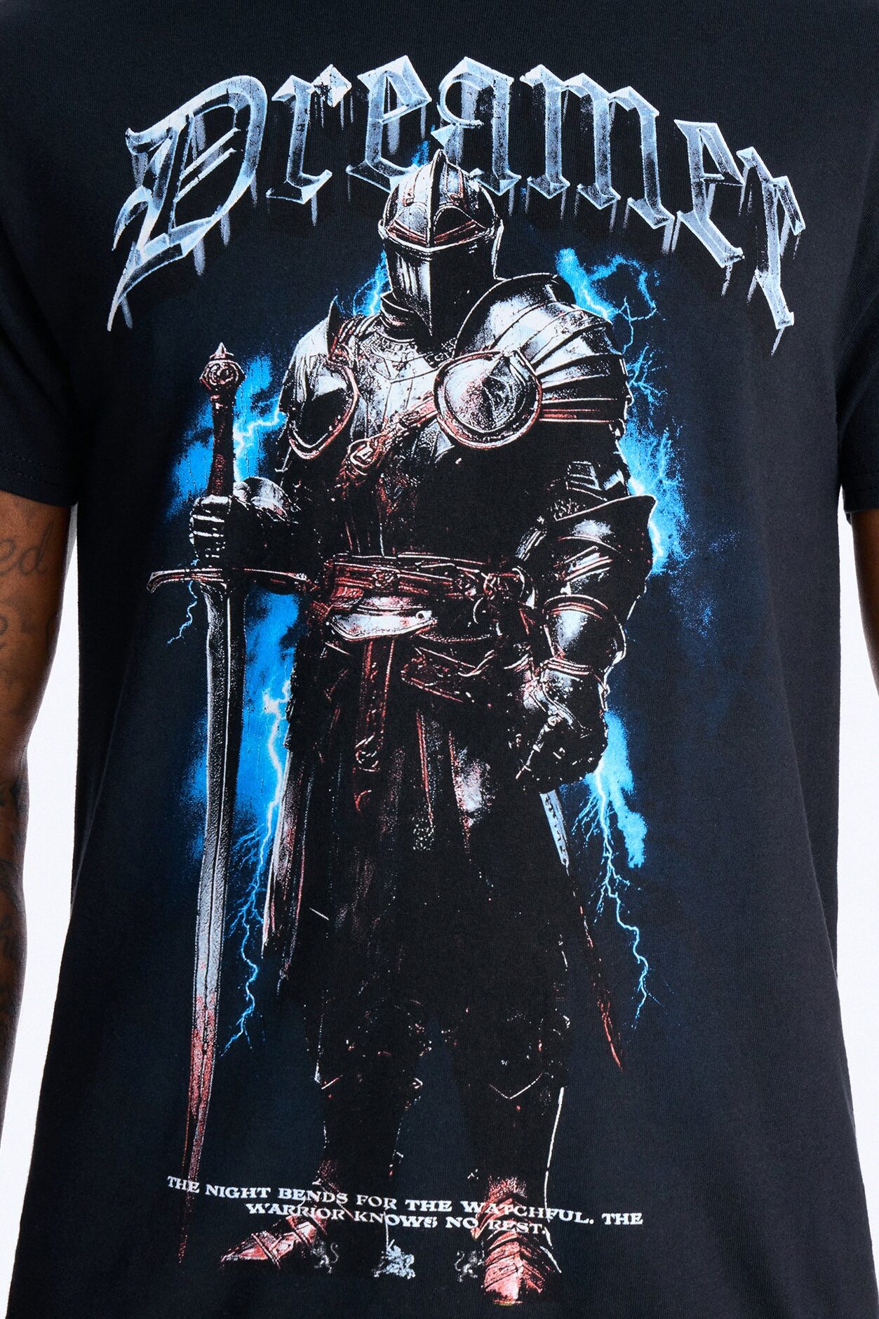 Dreamer And Fighter Short Sleeve Tee - Black