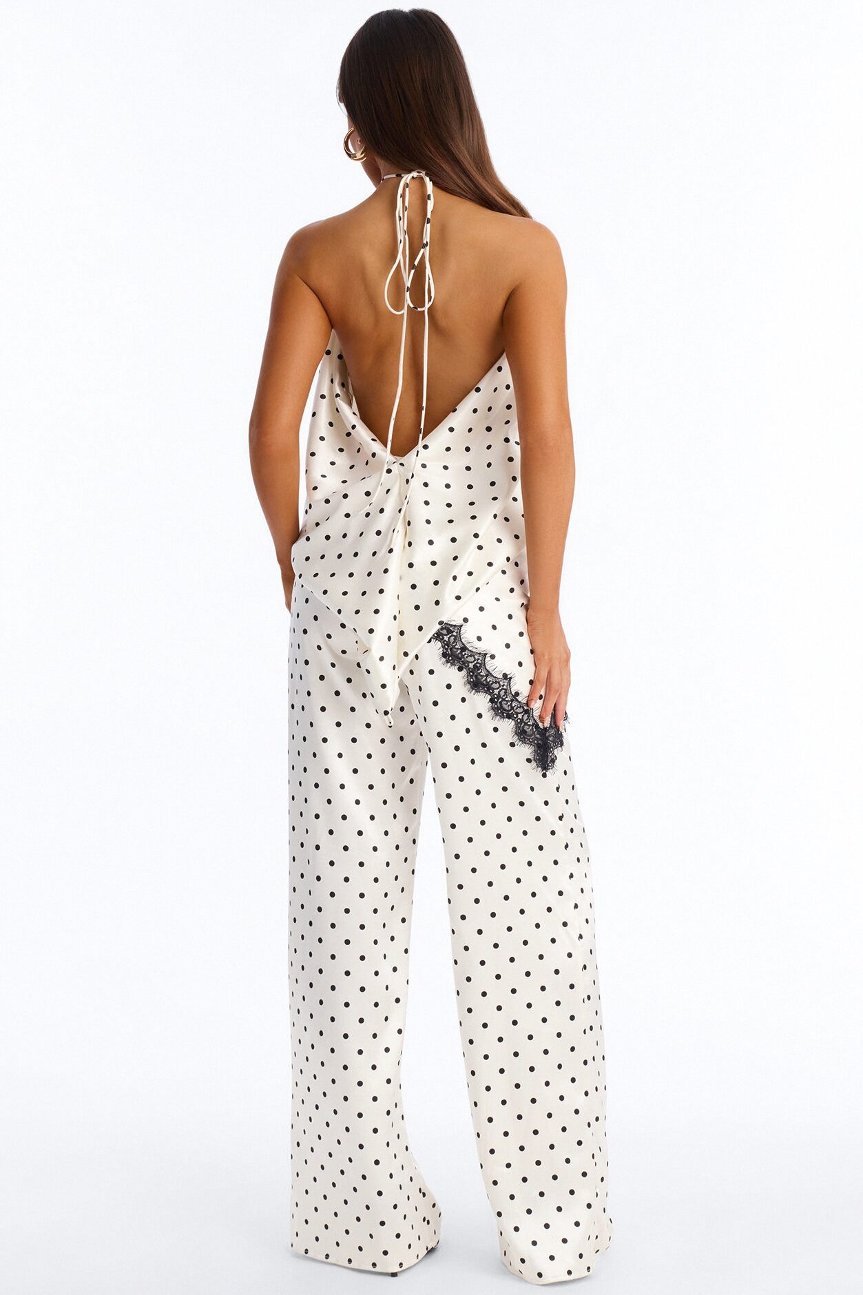 Anna Polka Dot 2 Piece Jumpsuit - Ivory