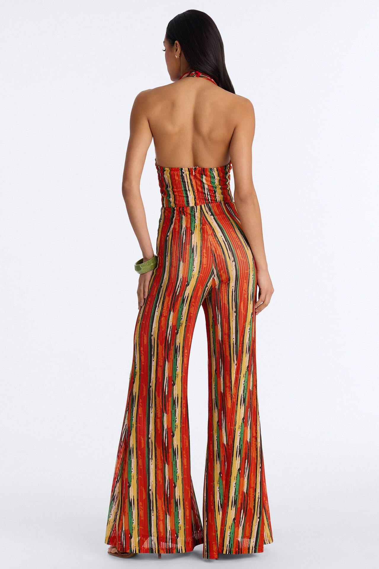 All Night Long Flare Leg Jumpsuit - Orange