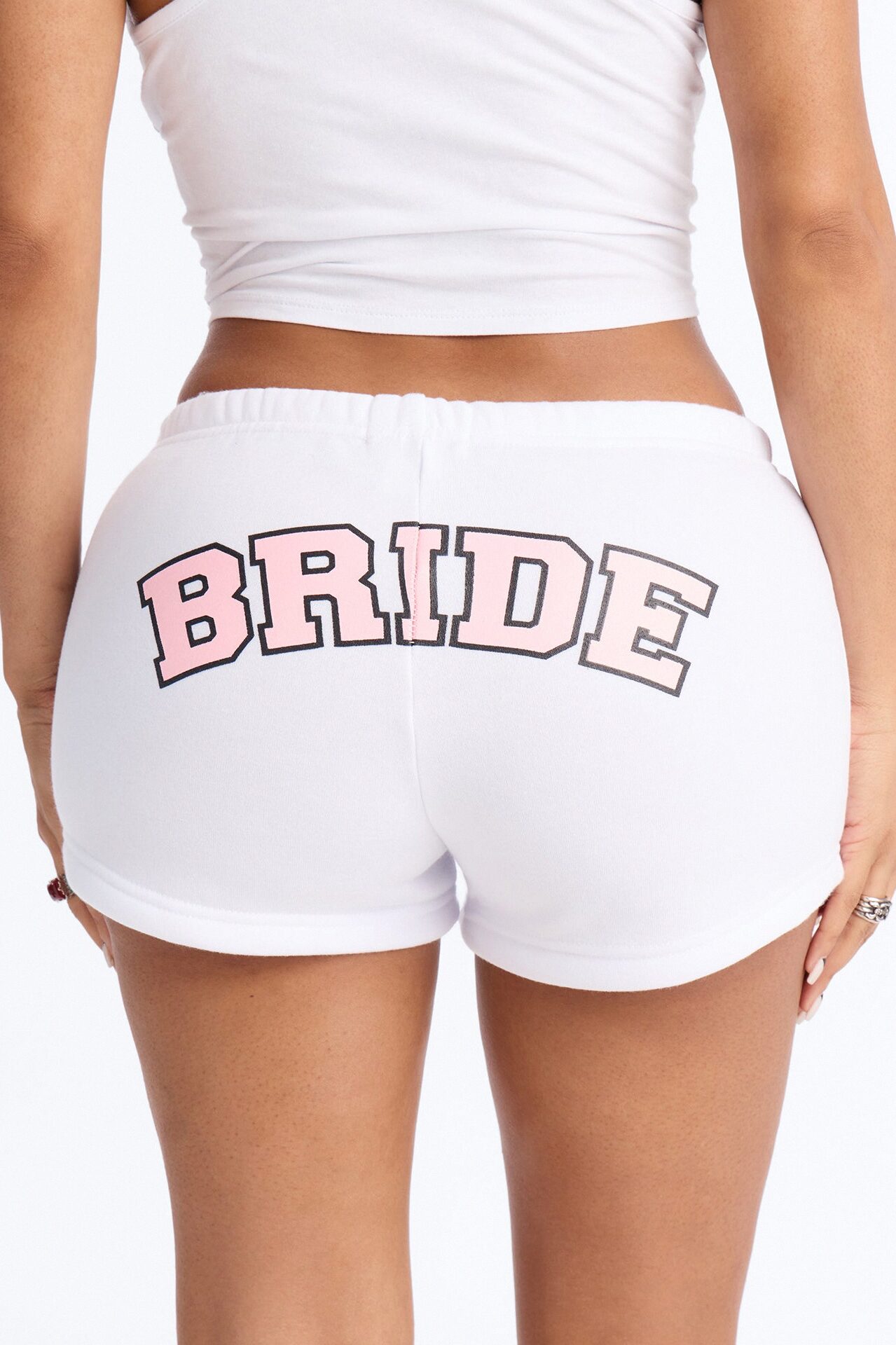 Bride Sweatshort - White/Pink