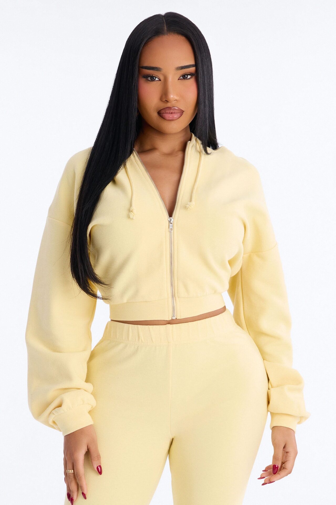 Casual Cutie Knit Capri Set - Yellow