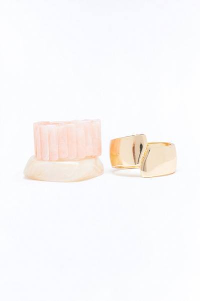 Sand Stack 3 Piece Bracelet Set - Pink/combo