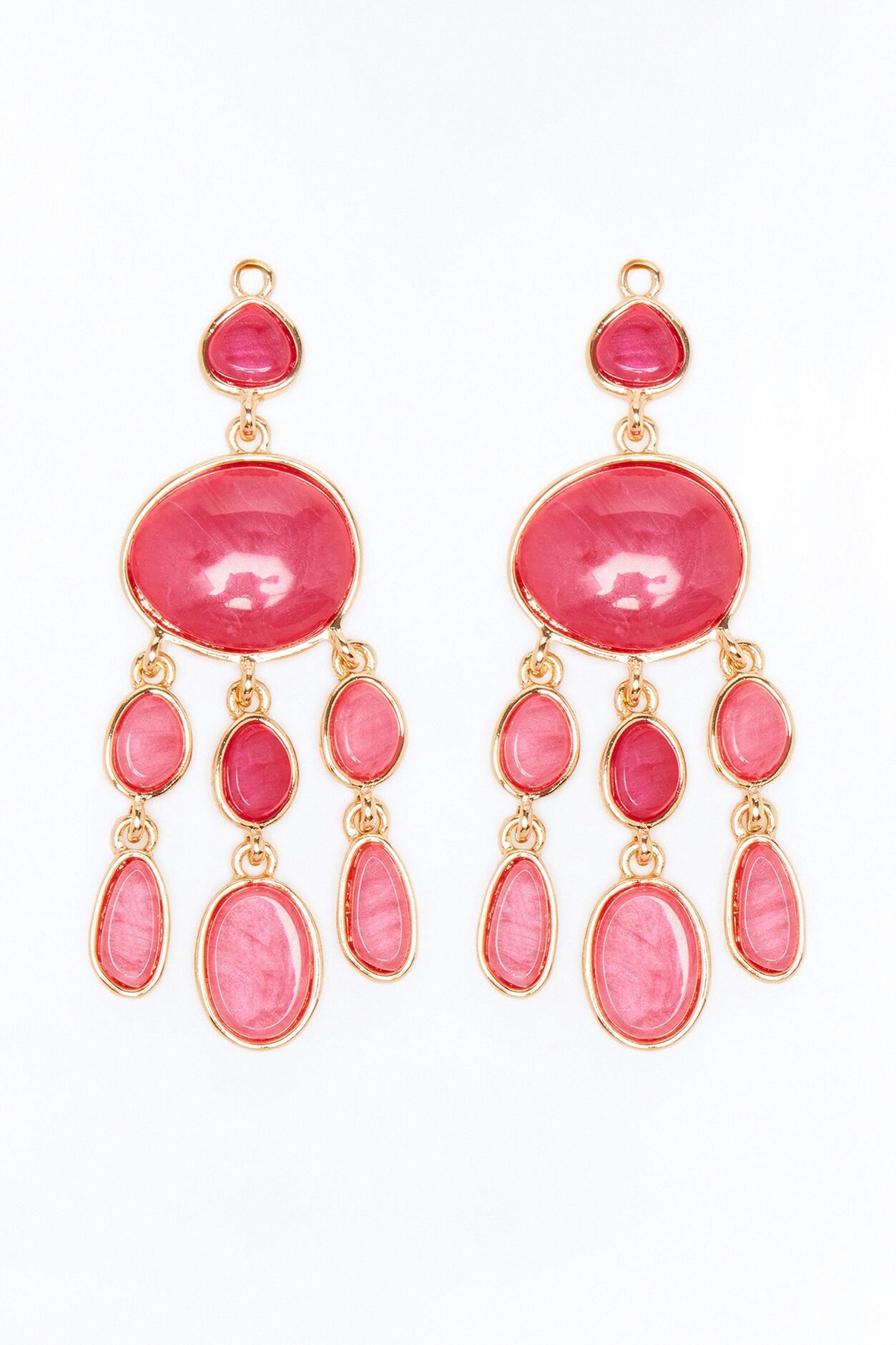 You Glow And Shine Drop Earrings - Pink