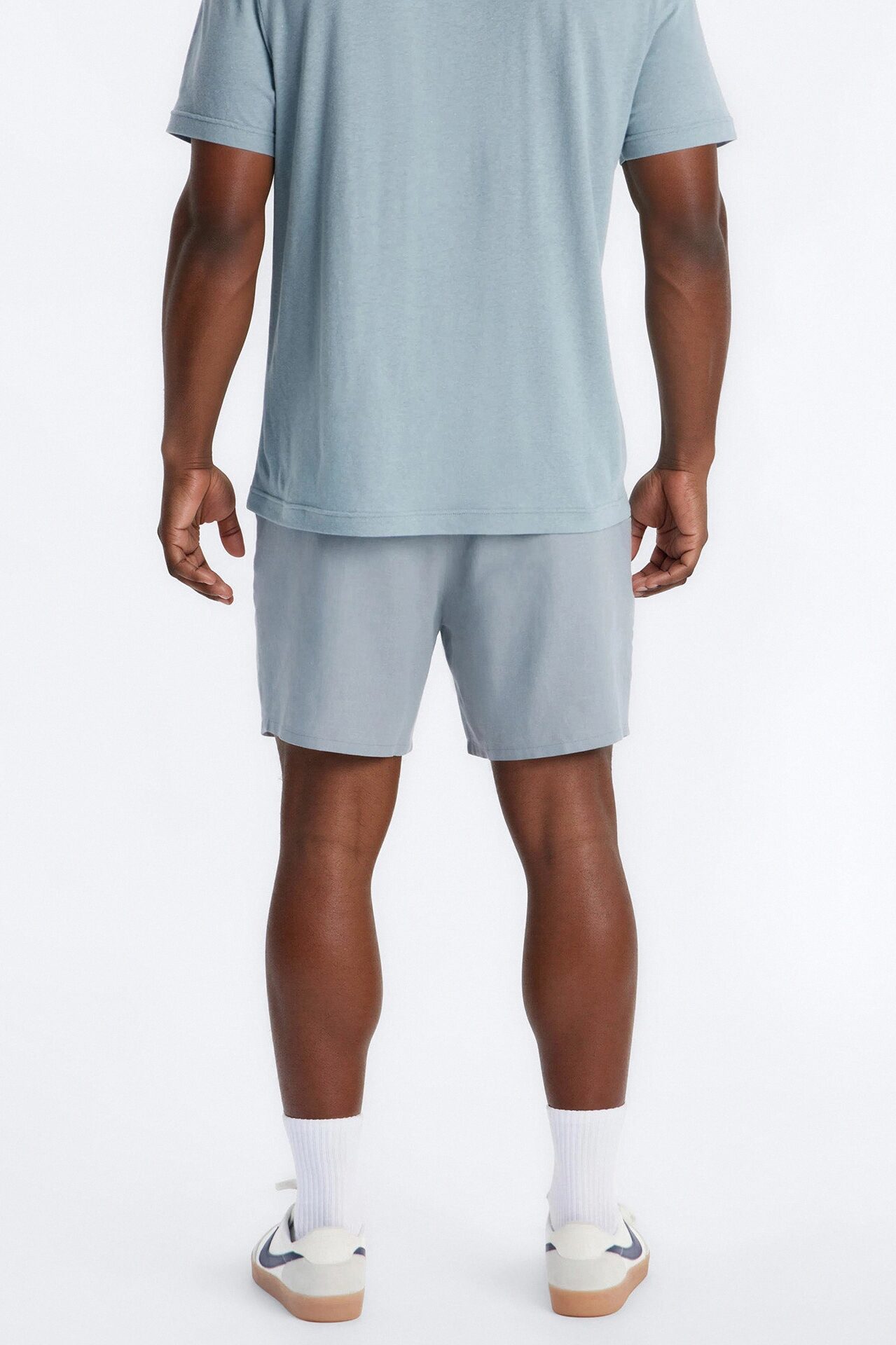 Bahamas Linen Slim Short - Slate Blue