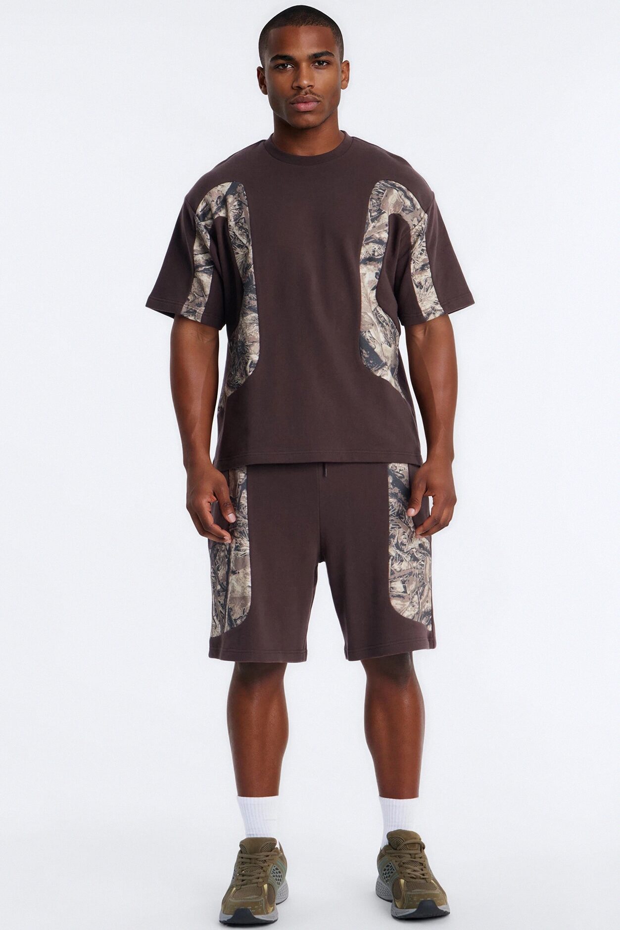 Camo Paneled Sweatshort - Camouflage