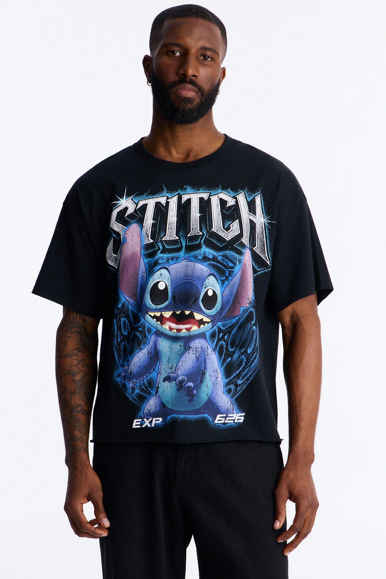 Disney Stitch Short Sleeve Tee - Black