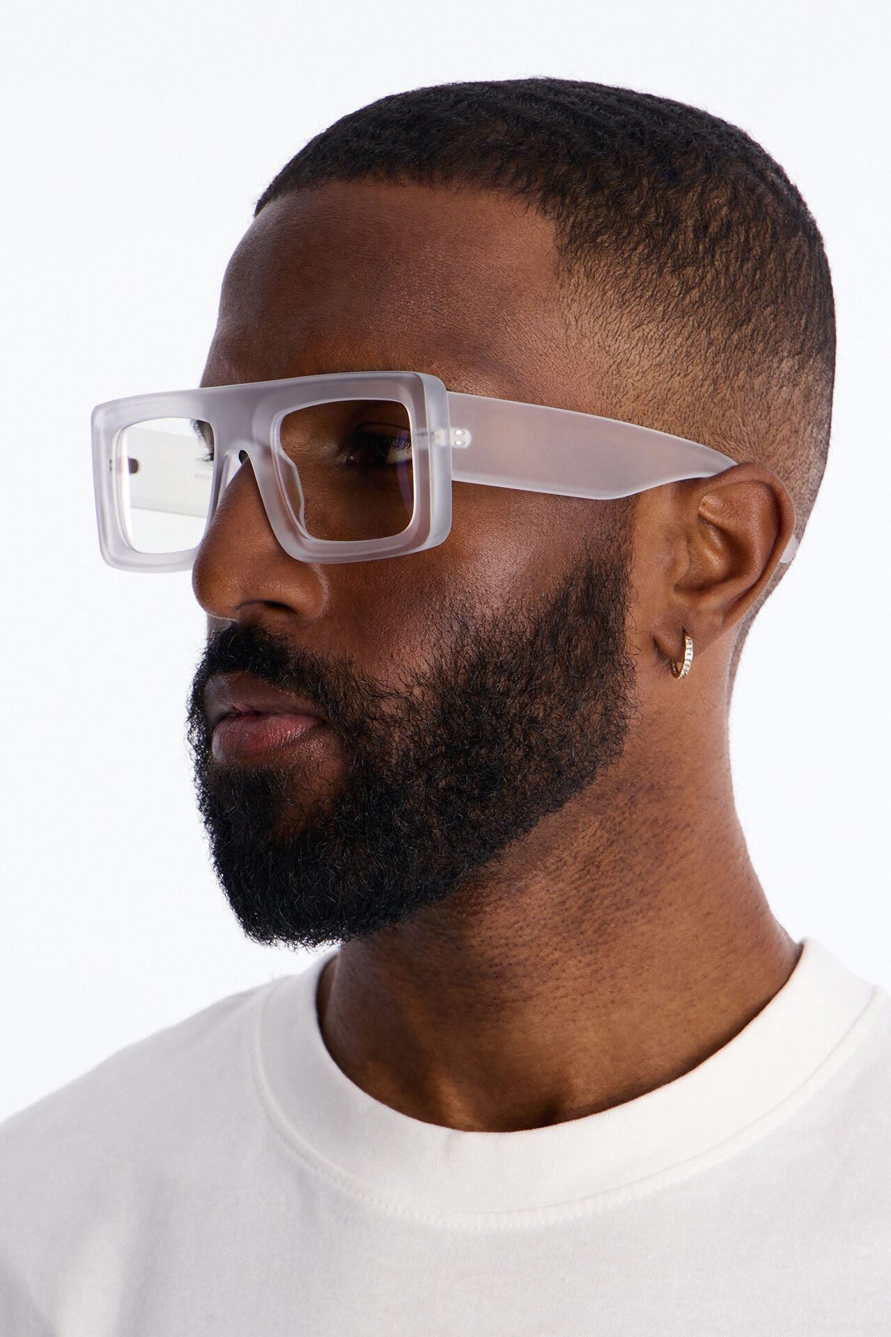 Prestige Matte Flat Top Sunglasses - Clear