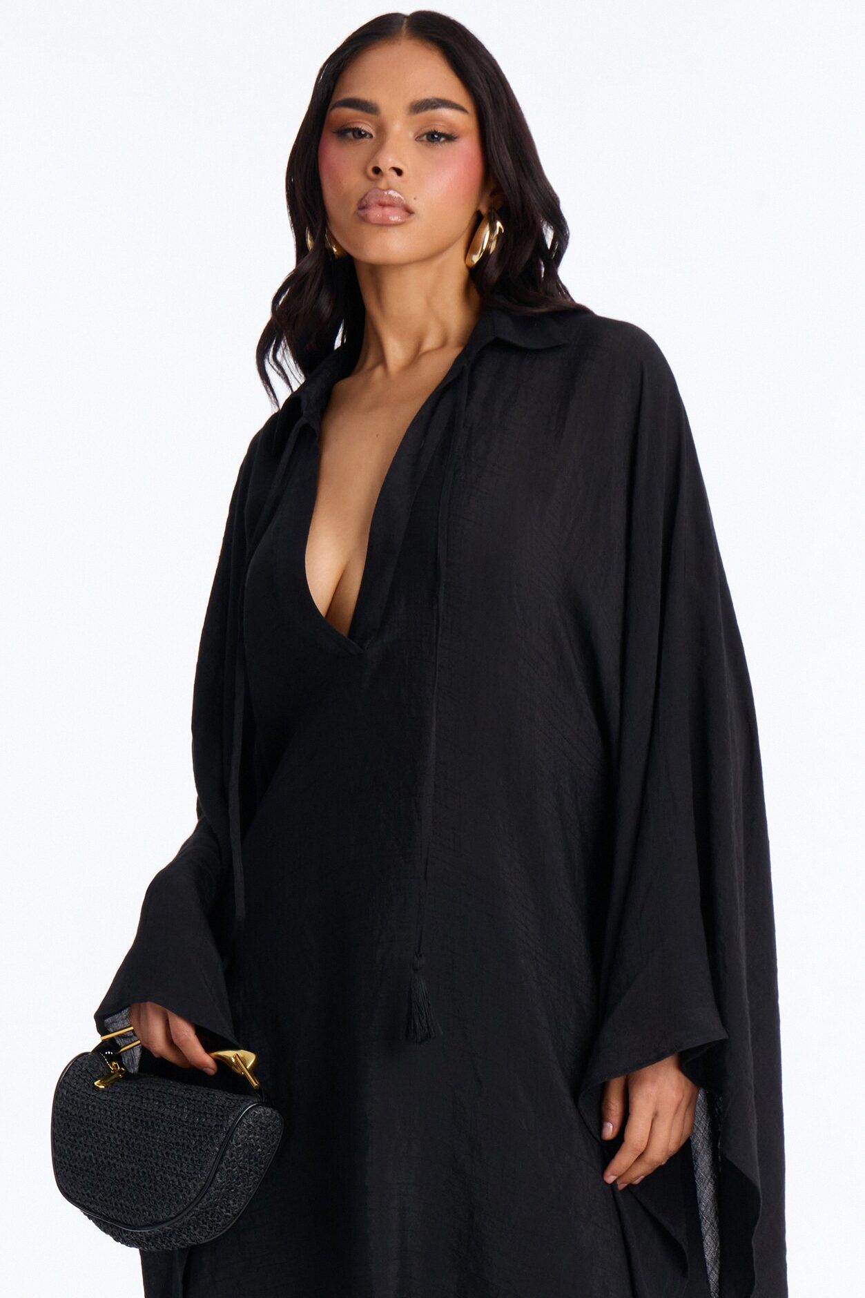 Addison Linen Pant Set - Black