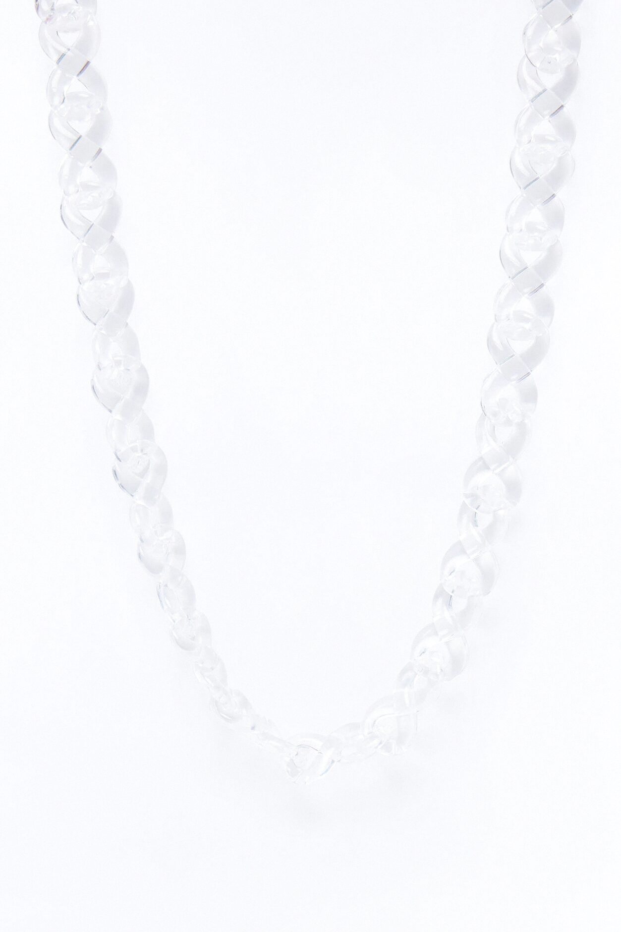 Thick Clear Infinity Chain Necklace - Clear