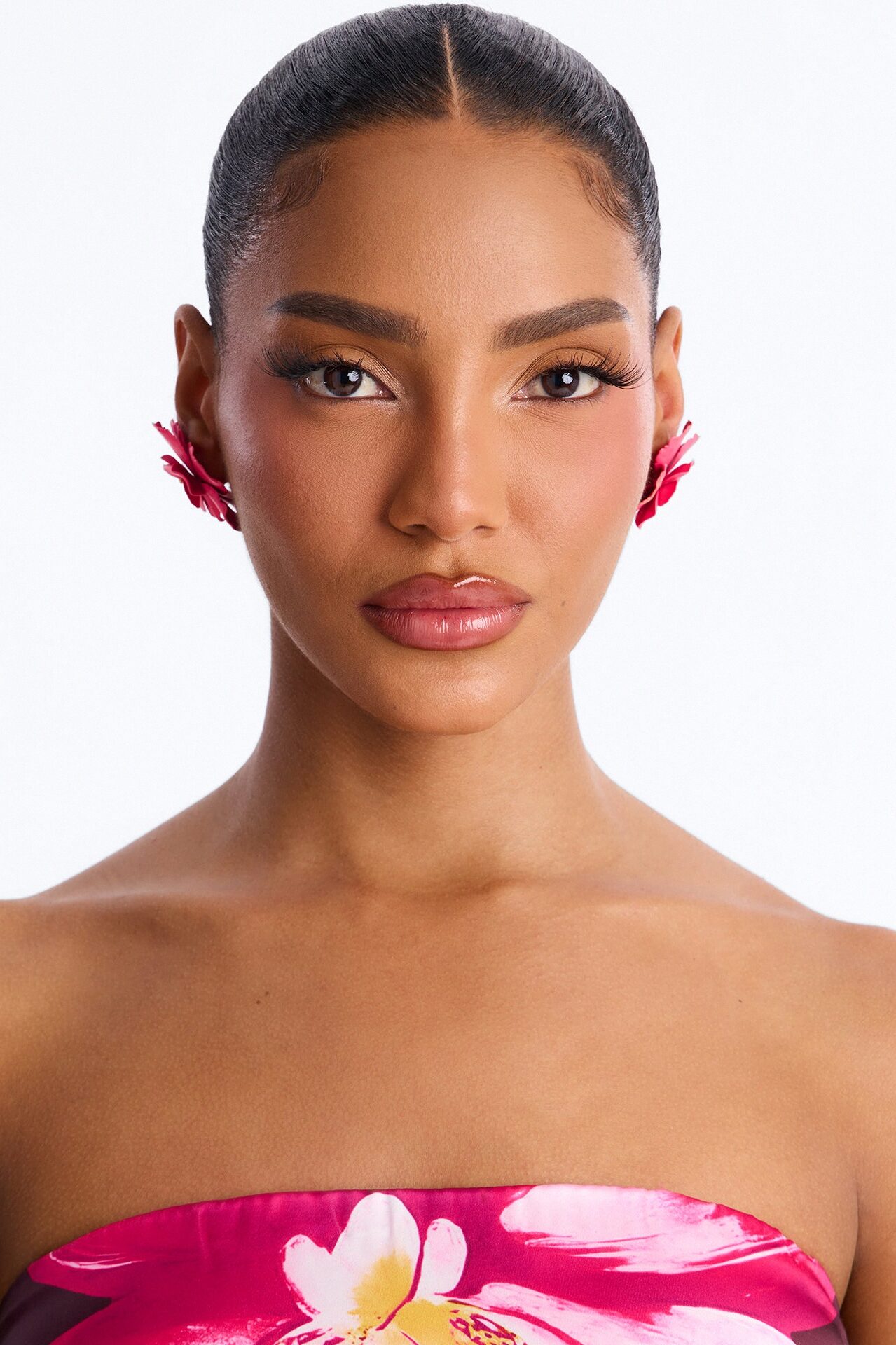 Prettiest Stem Drop Earrings - Pink