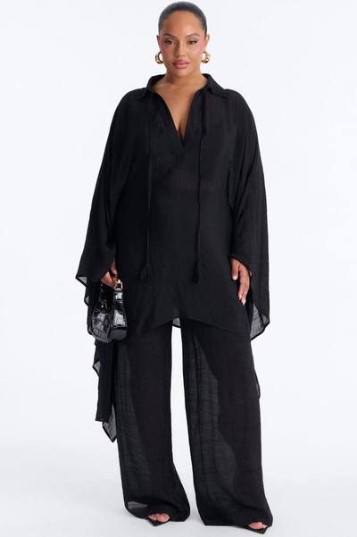 Addison Linen Pant Set - Black