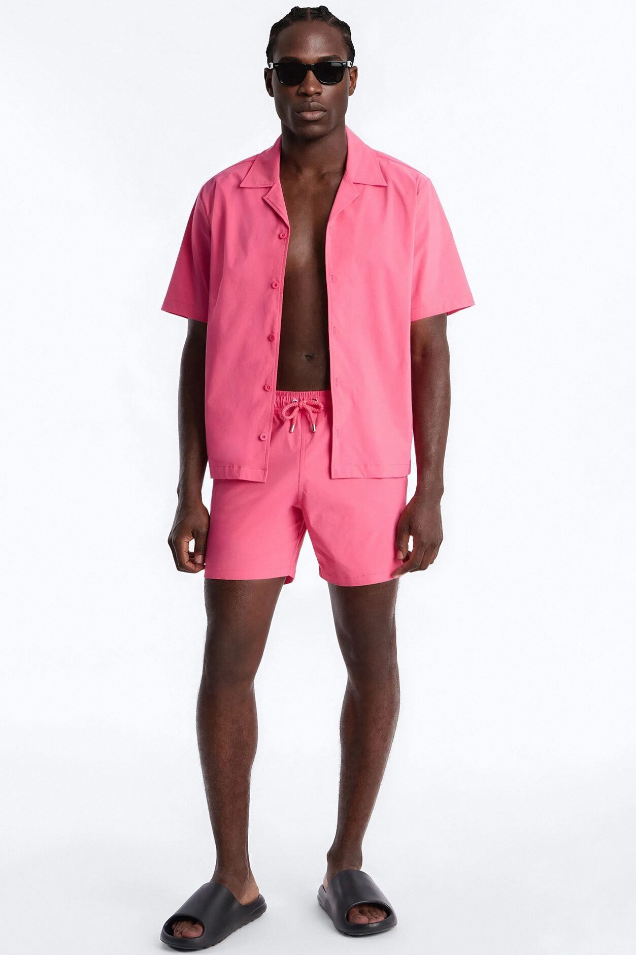 Montez Stretch Swim Trunk 6″ - Hot Pink