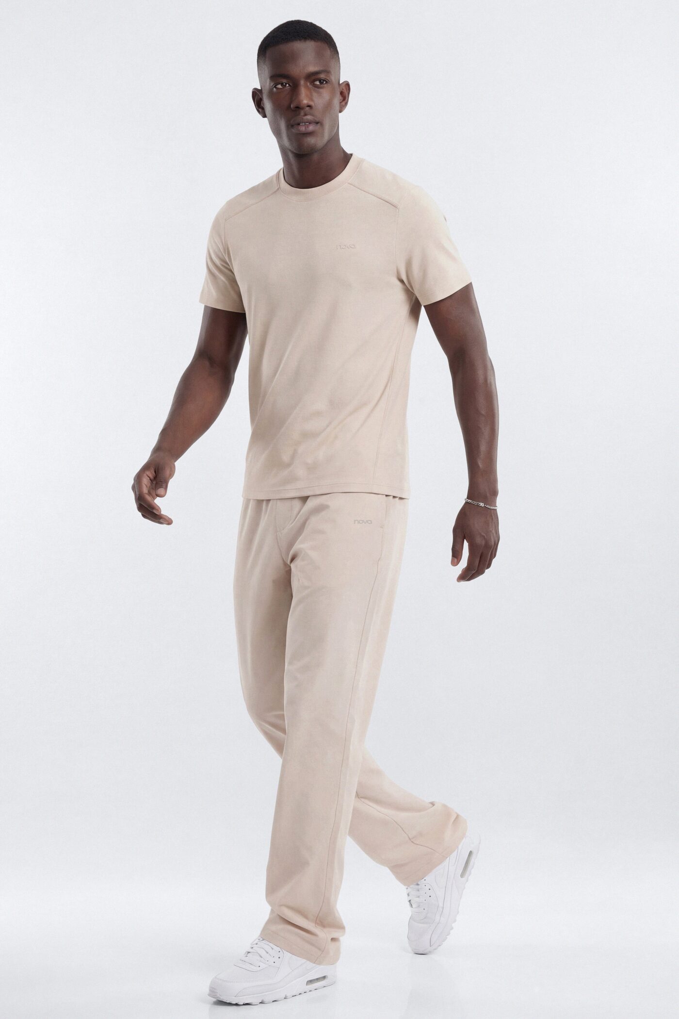 HexTech™ Crew Neck Active Top - Oat Milk