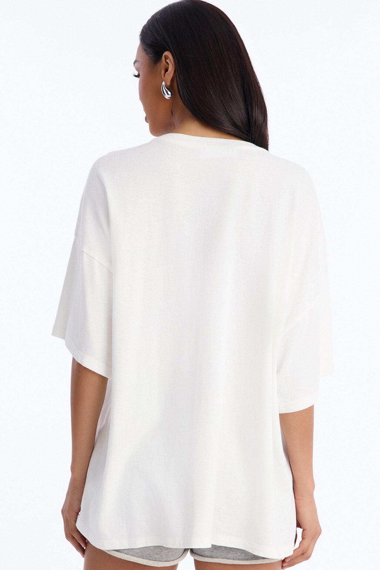 Cayden Washed Oversized Short Sleeve T-Shirt - Off White