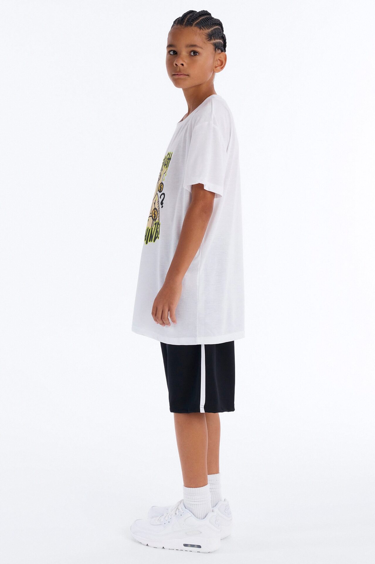Mini Rich Or Nothing Short Set - White/Black