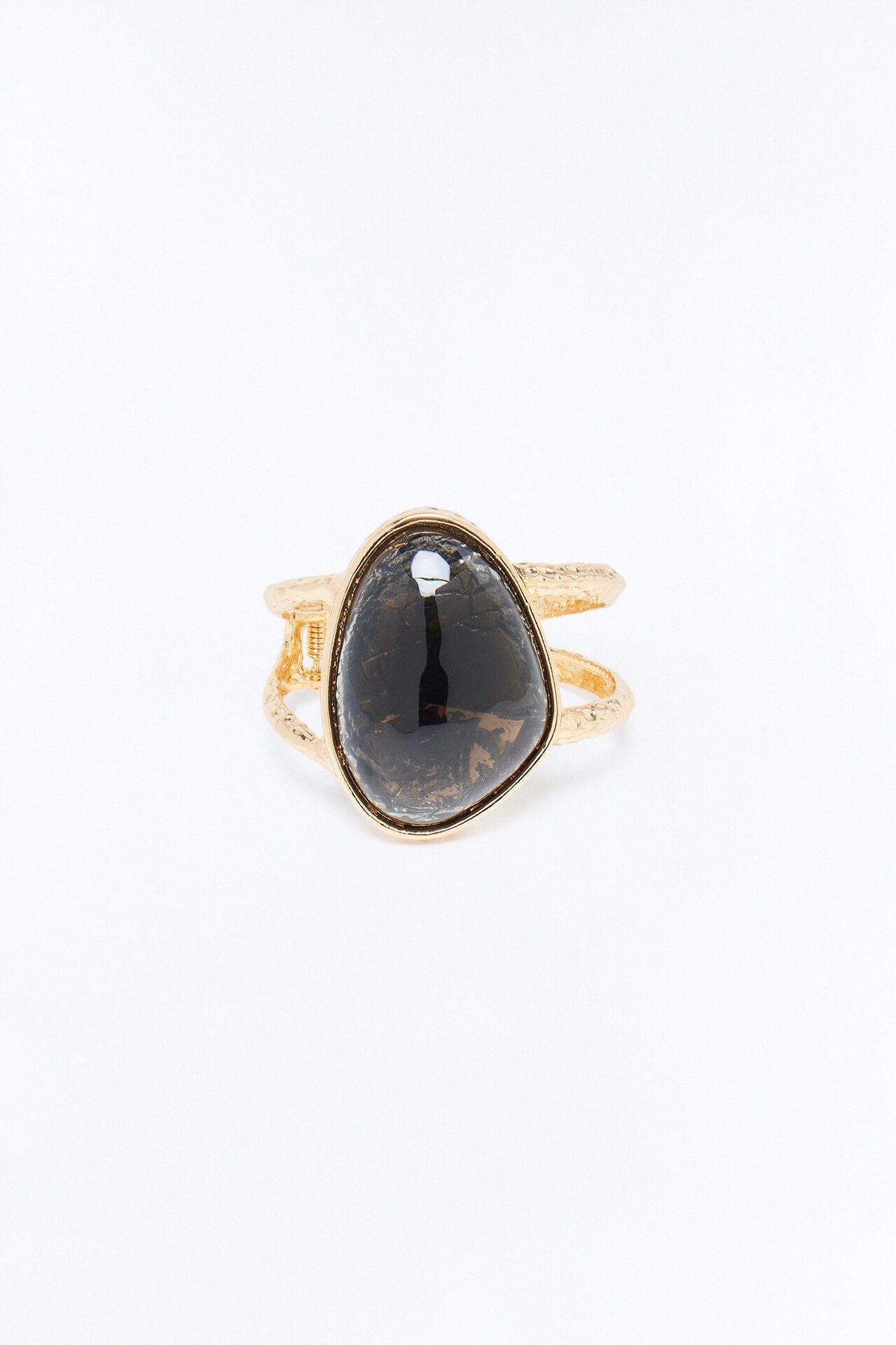 Not Like You Oversized Jewel Cuff Bracelet - Gold/Black