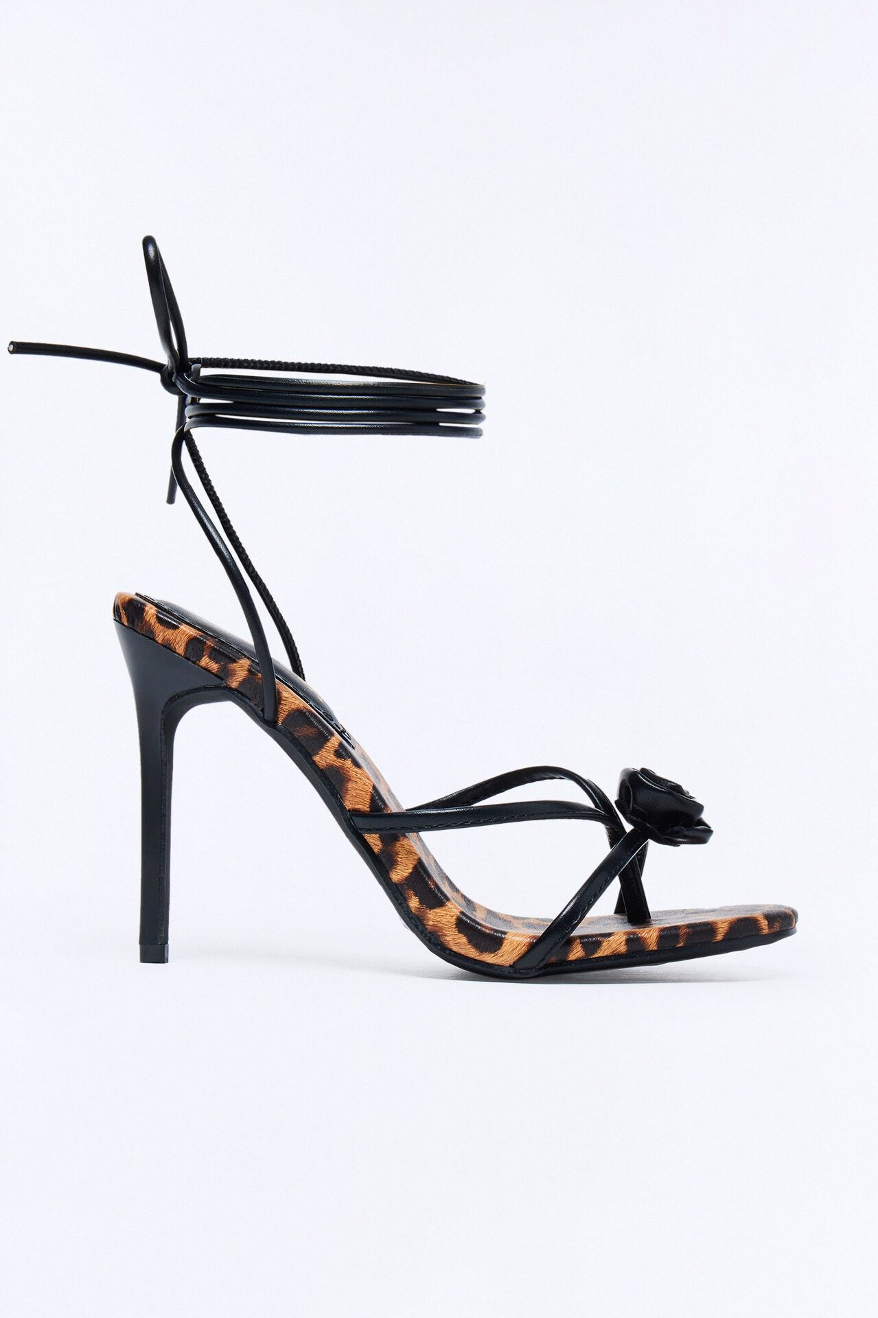 Katia Rose Wrap Up Heels - Leopard