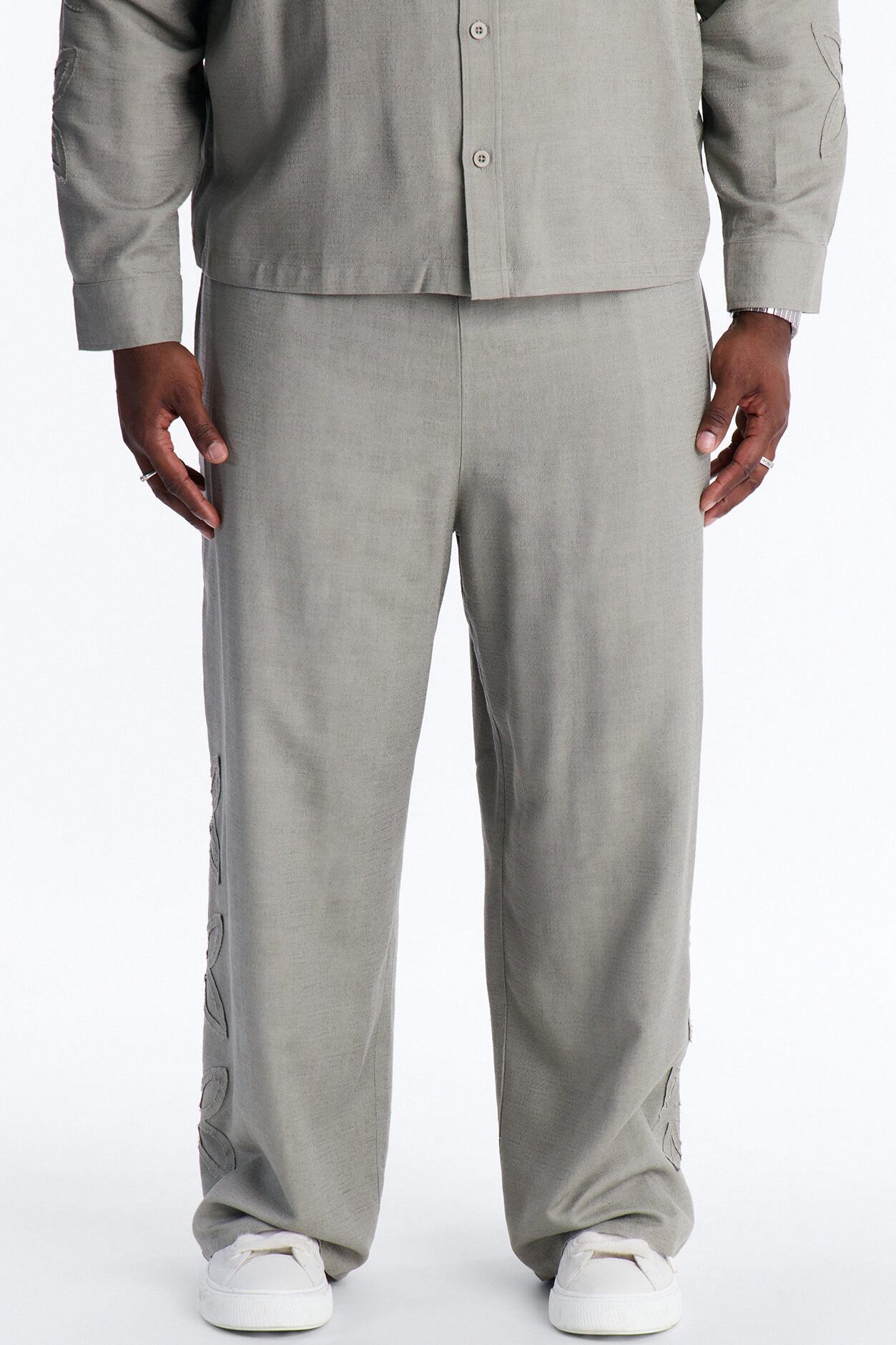 Wide Leg Tropical Fearless Pant - Sage