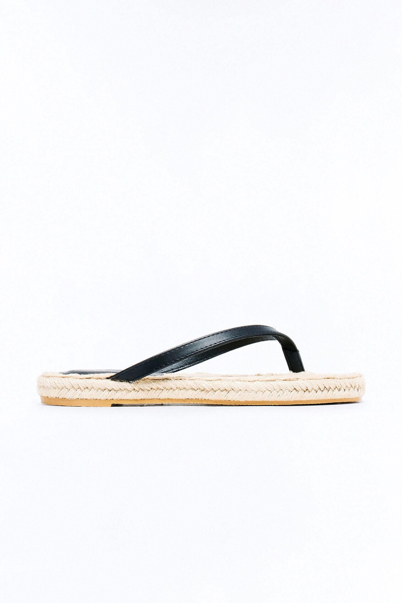 Kasara Jute Flip Flops - Black