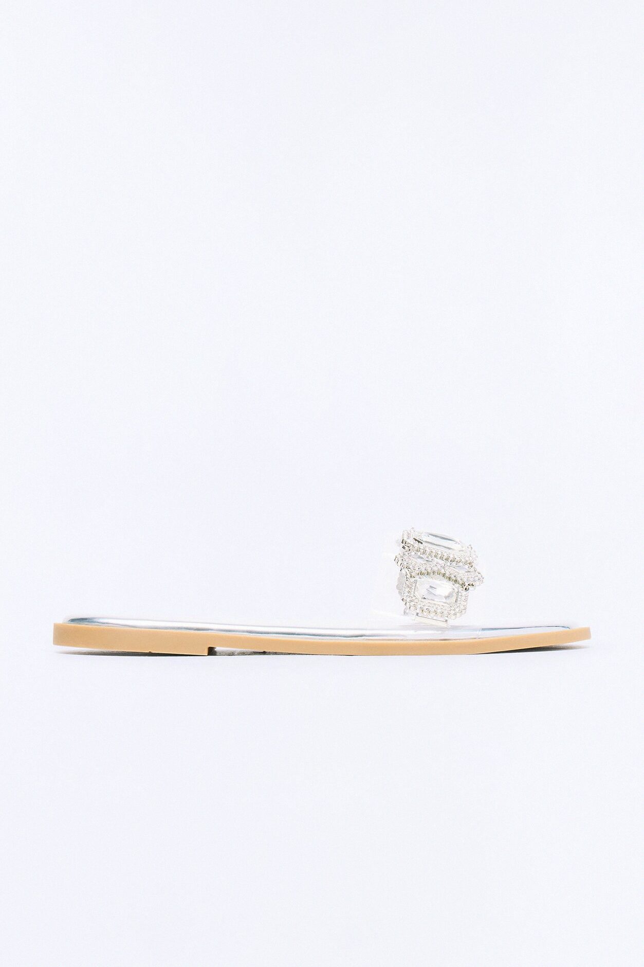 Pizzazz Jewel Rhinestone Sandals - Silver