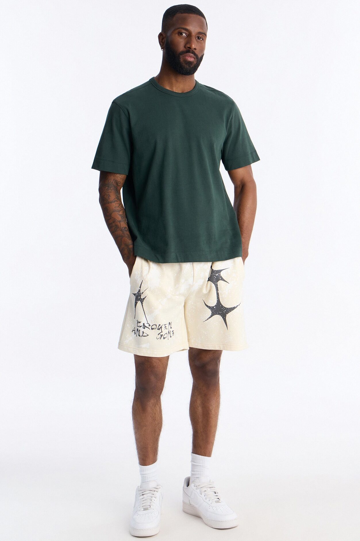 Boxy Soft Washed 250 GSM Tee - Hunter Green