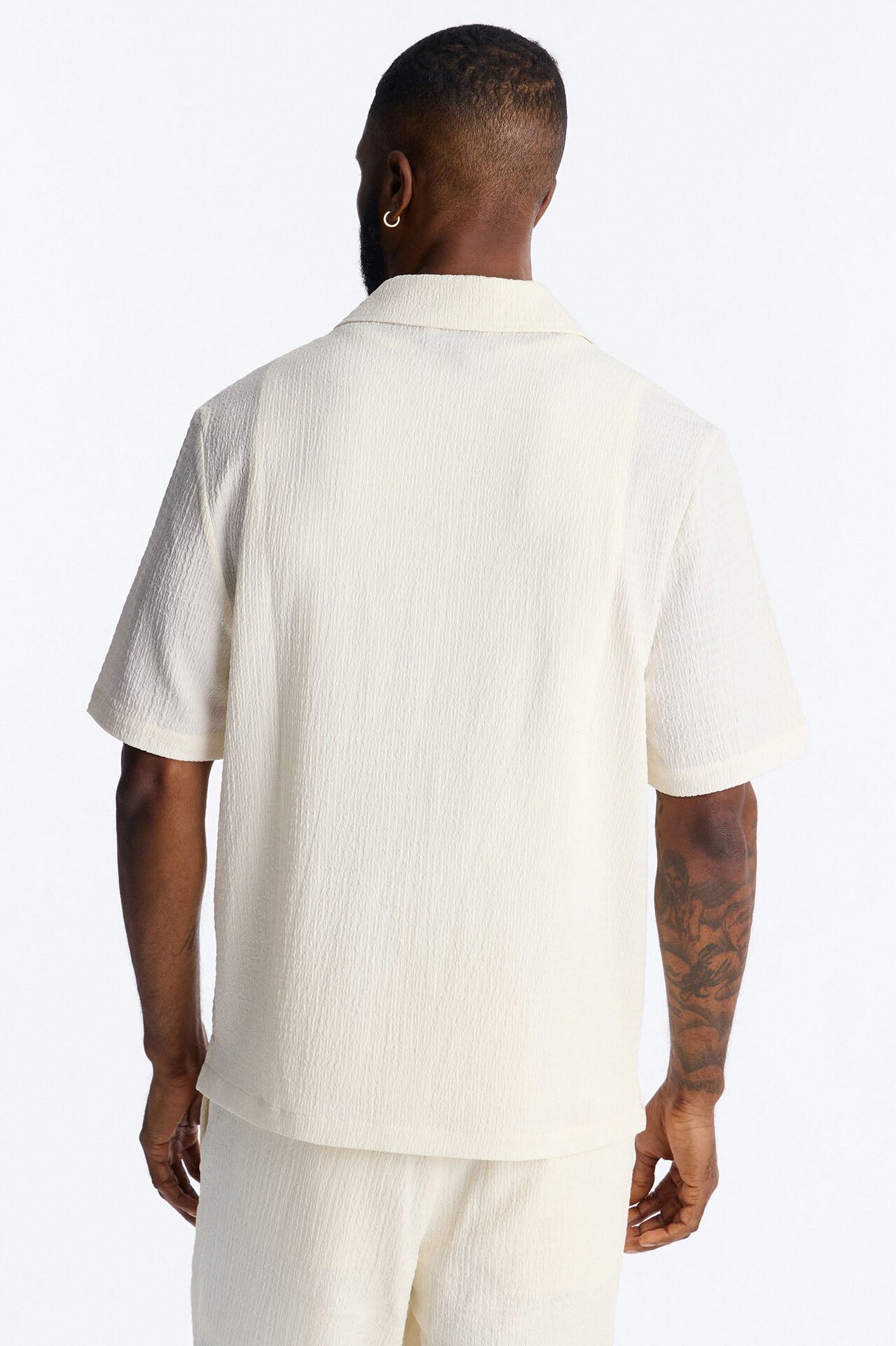 Burton Cuban Collar Button Up Shirt - Off White