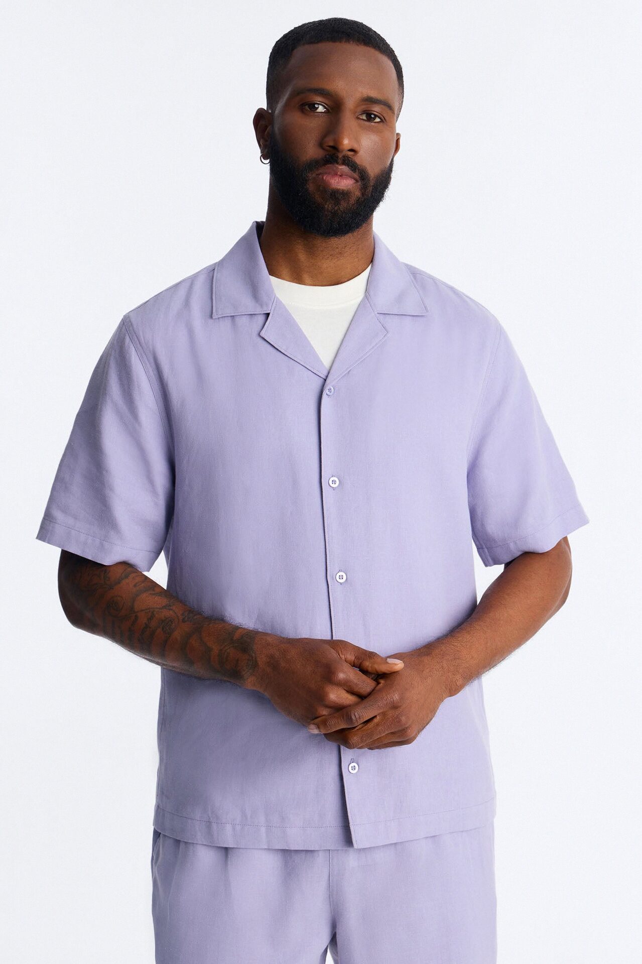Bahamas Linen Shirt - Lavender
