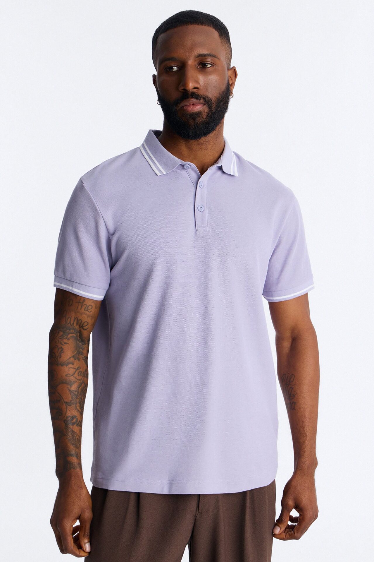 Wilson Short Sleeve Polo - Lavender