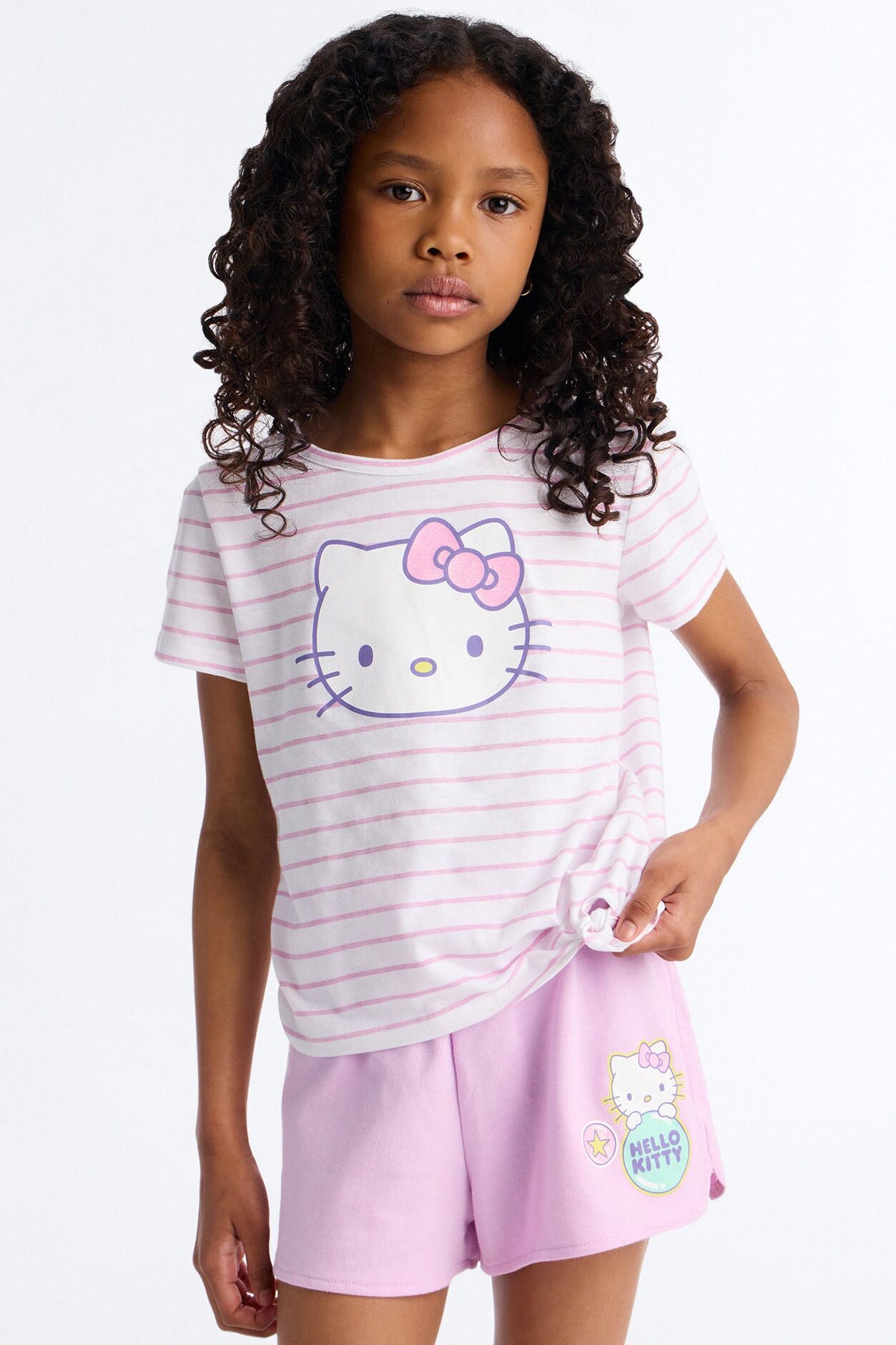 Mini Hello Kitty Believe In Love Short Set - Purple/combo