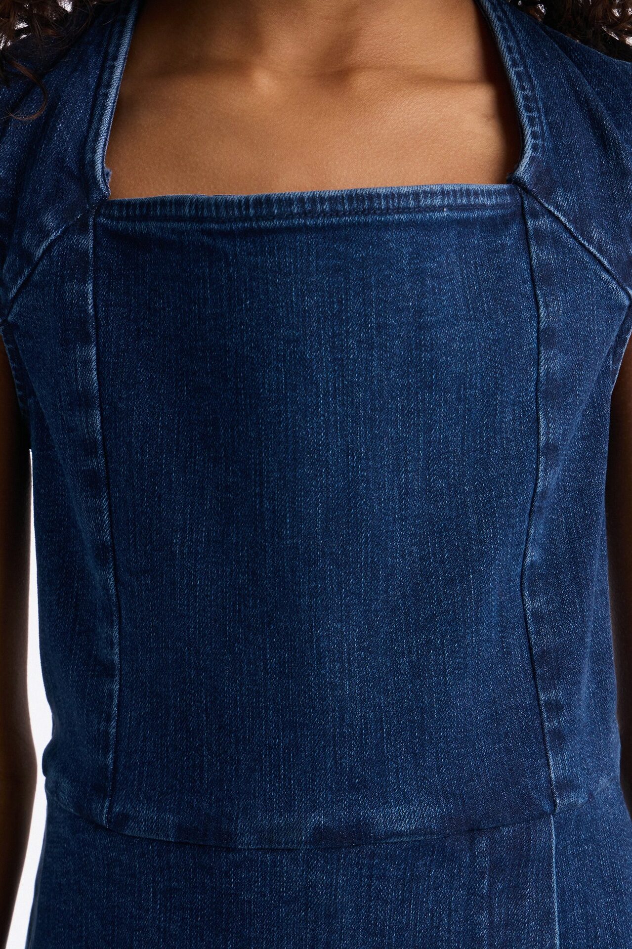 Mini Violeta Denim Romper - Dark Wash