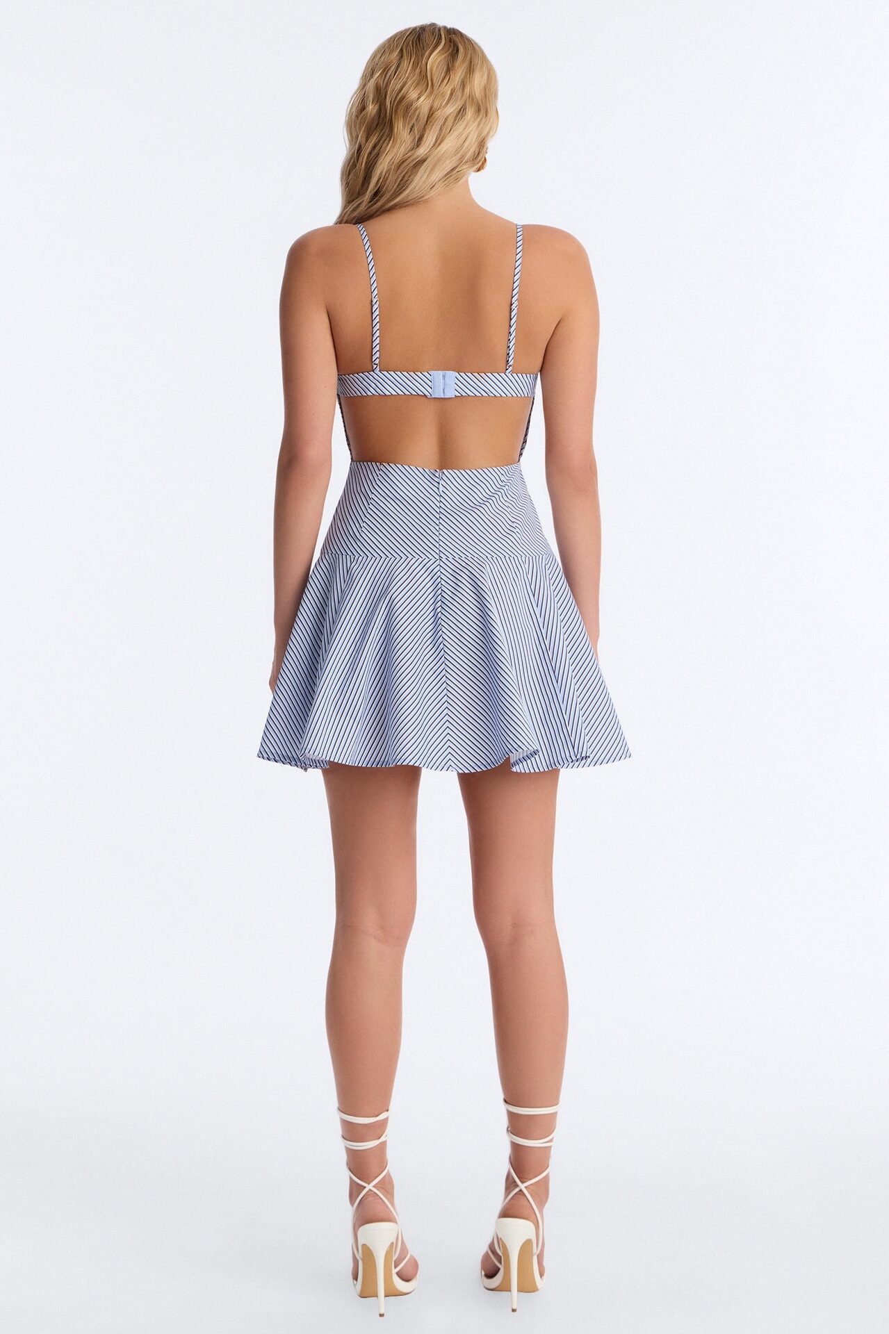Sasha Striped Poplin Mini Dress - Blue/combo