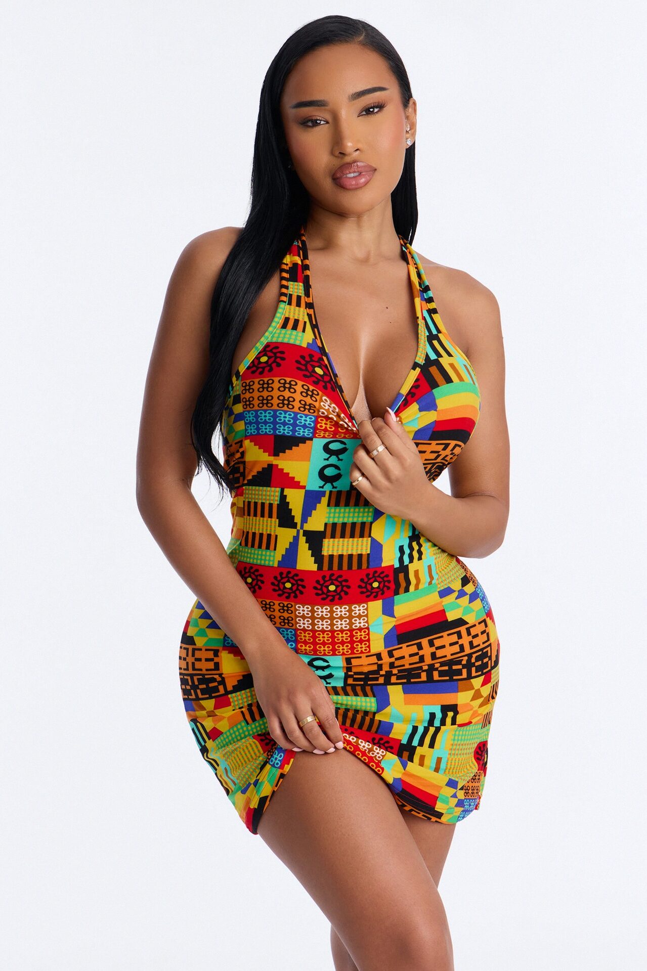 Soft For You Abstract PJ Sleep Dress - Multi Color