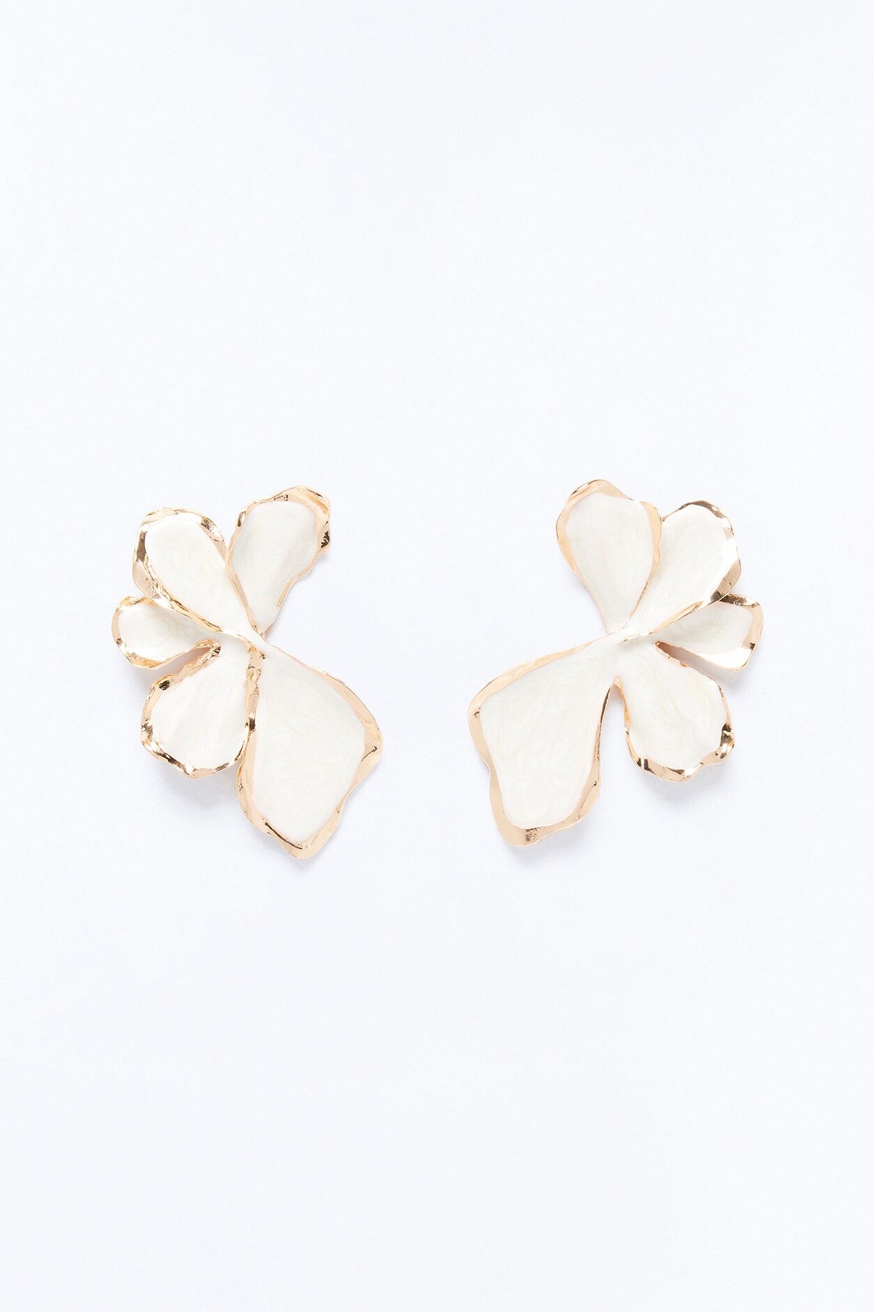 Garden Elegance Drop Earrings - White