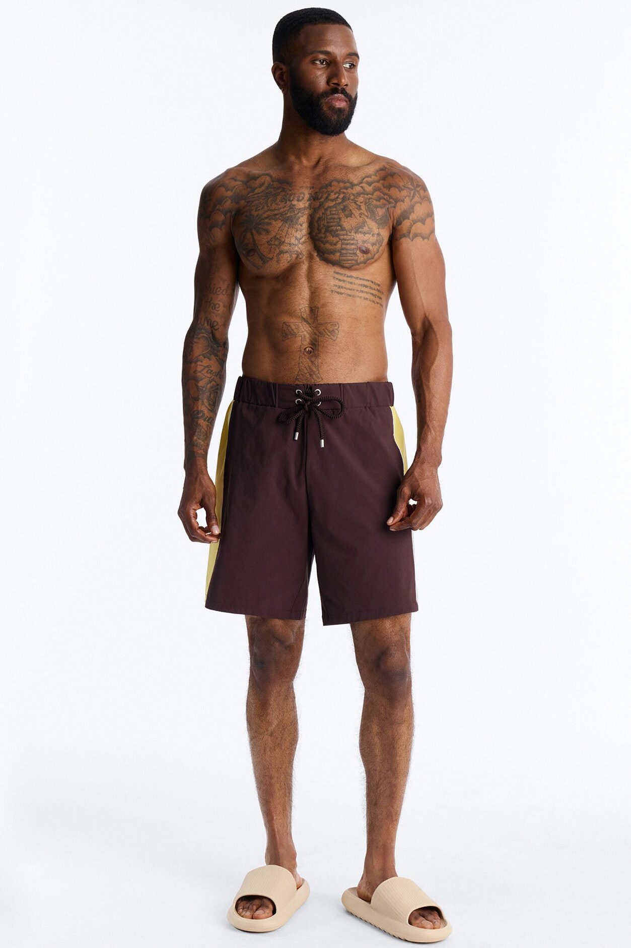 Everyday Stretch Paneled Boardshorts 9″ - Brown