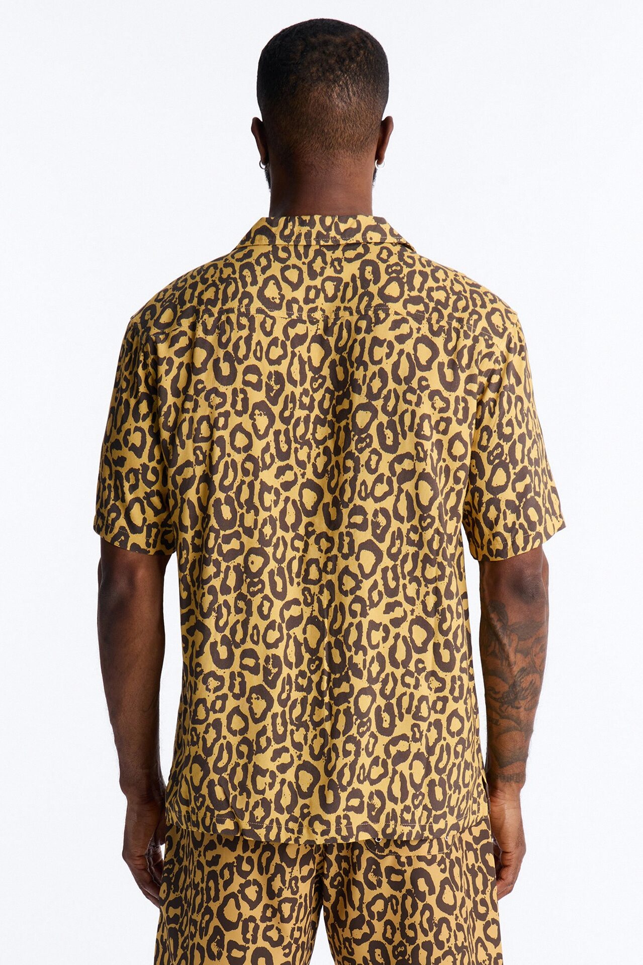 Loyalty In The Wild Short Sleeve Cuban Collar Shirt - Leopard