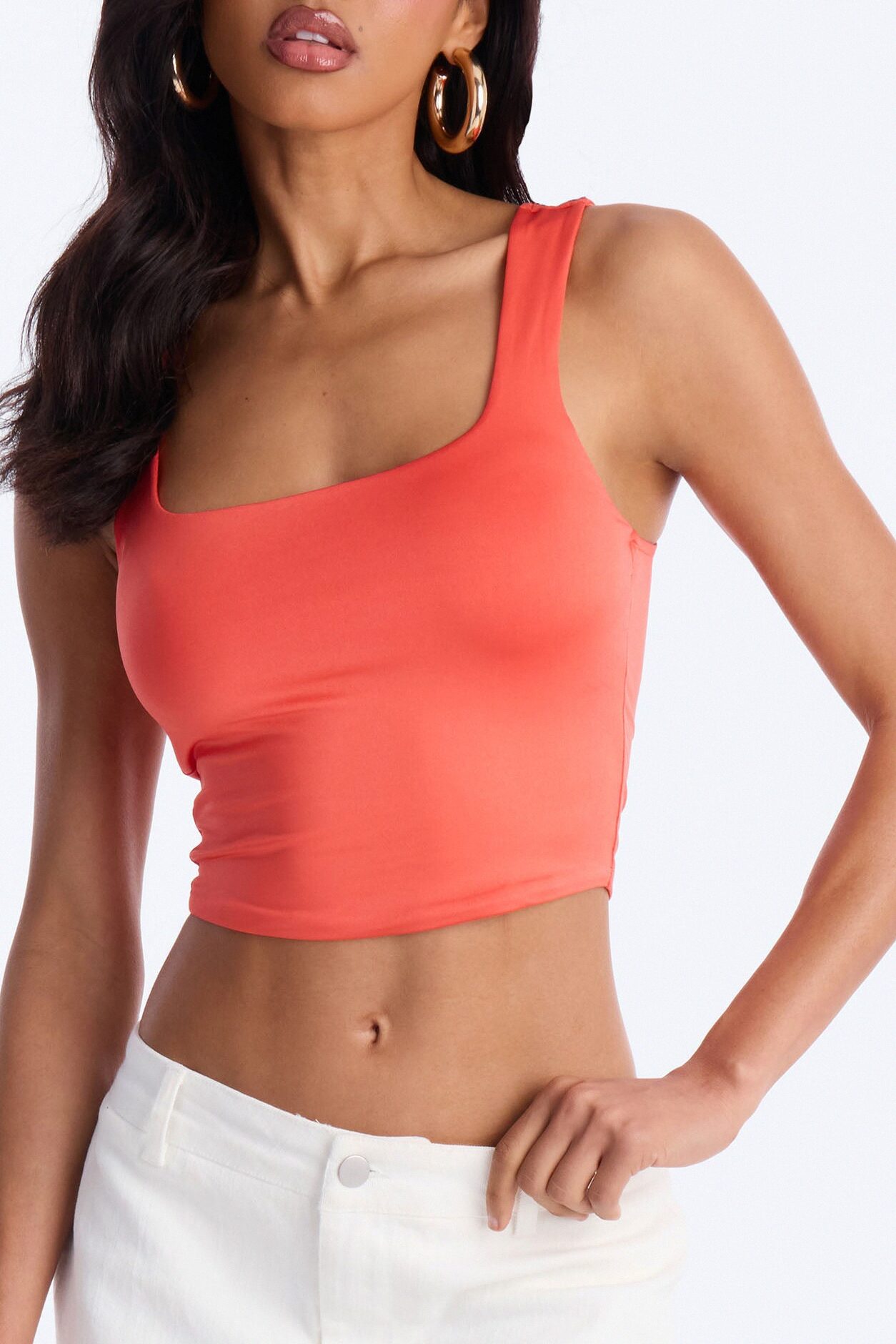 Last Time Double Lined Top - Coral