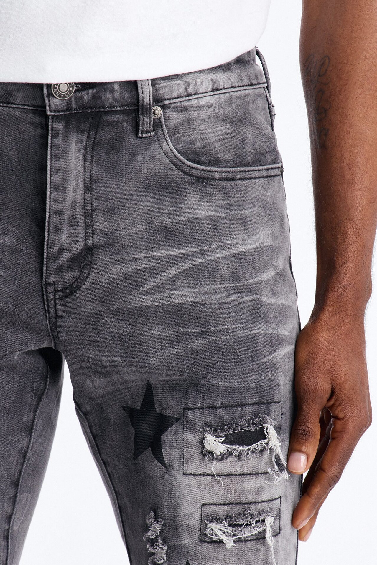 Stacked Skinny Flare Cosmo Jean - Black Wash