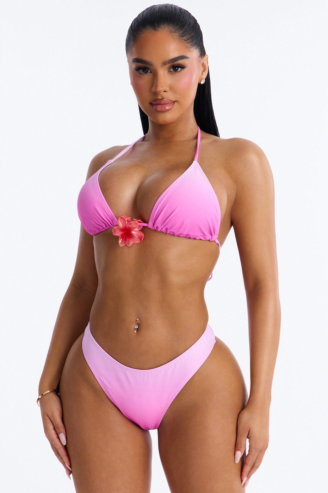 Better Off Bikini And Coverup Skirt - Pink/combo