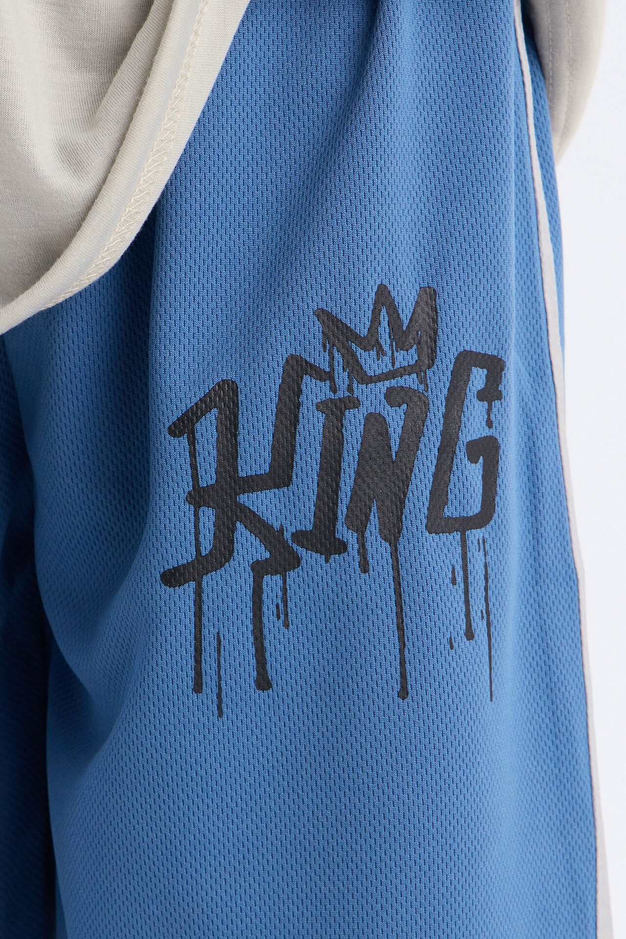 Mini King For Life Short Set - Grey/combo