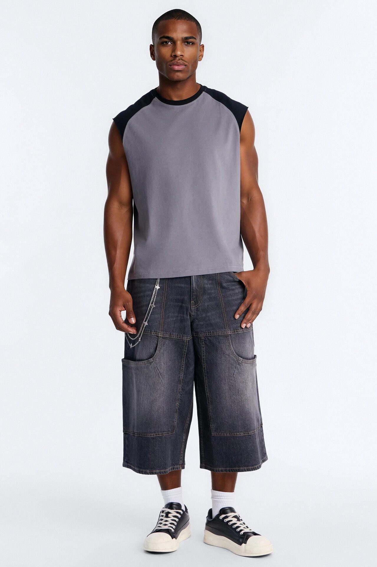 Super Baggy Amped Pocket Denim Short - Black Wash
