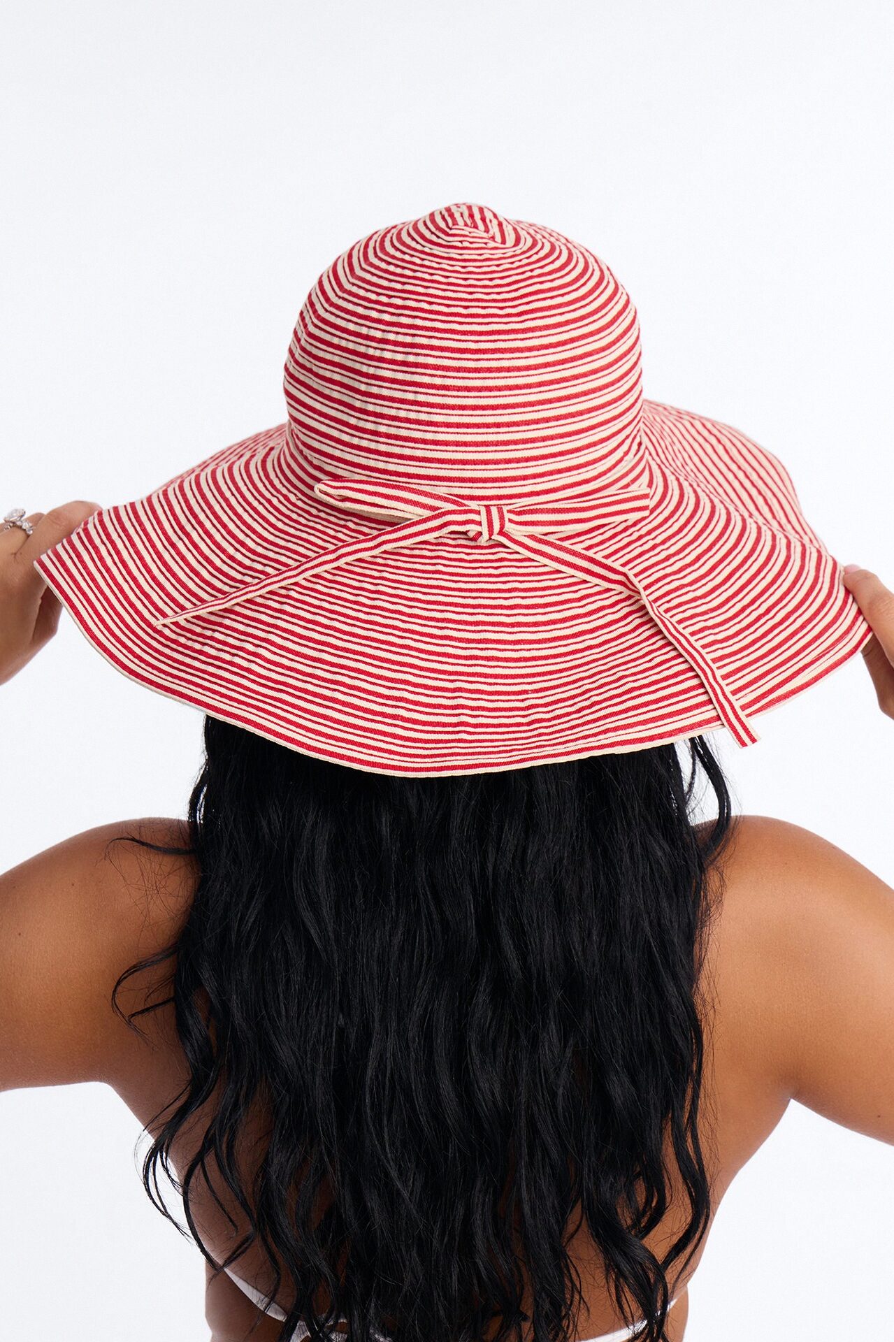 Beach Days Packable Sun Hat - Red/White