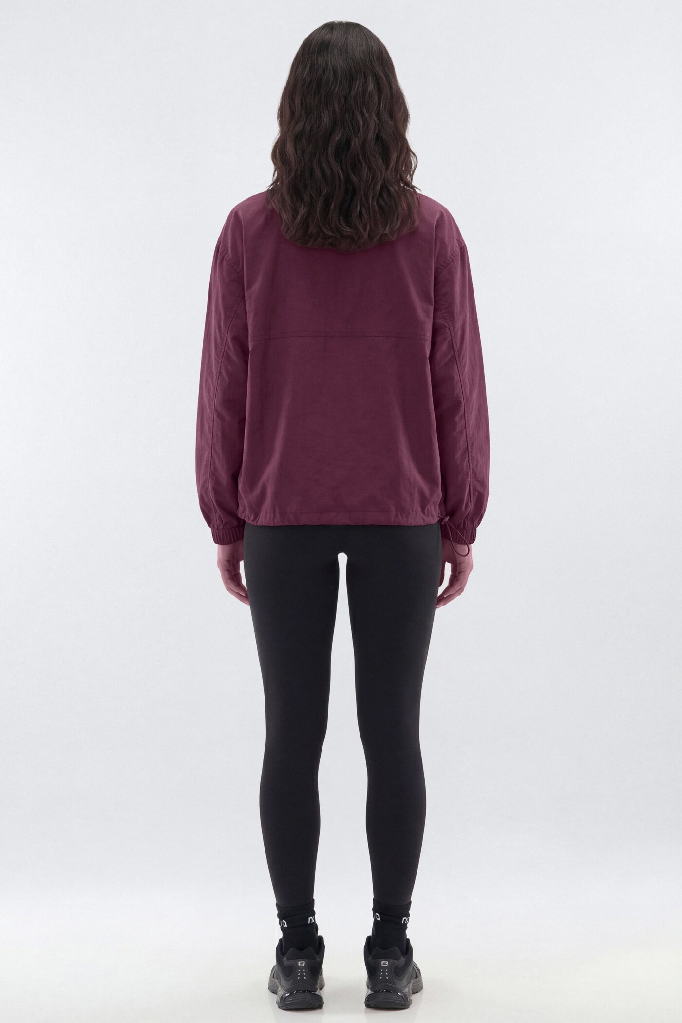 CoreNylon Mock Neck Half Zip Track Jacket - Merlot