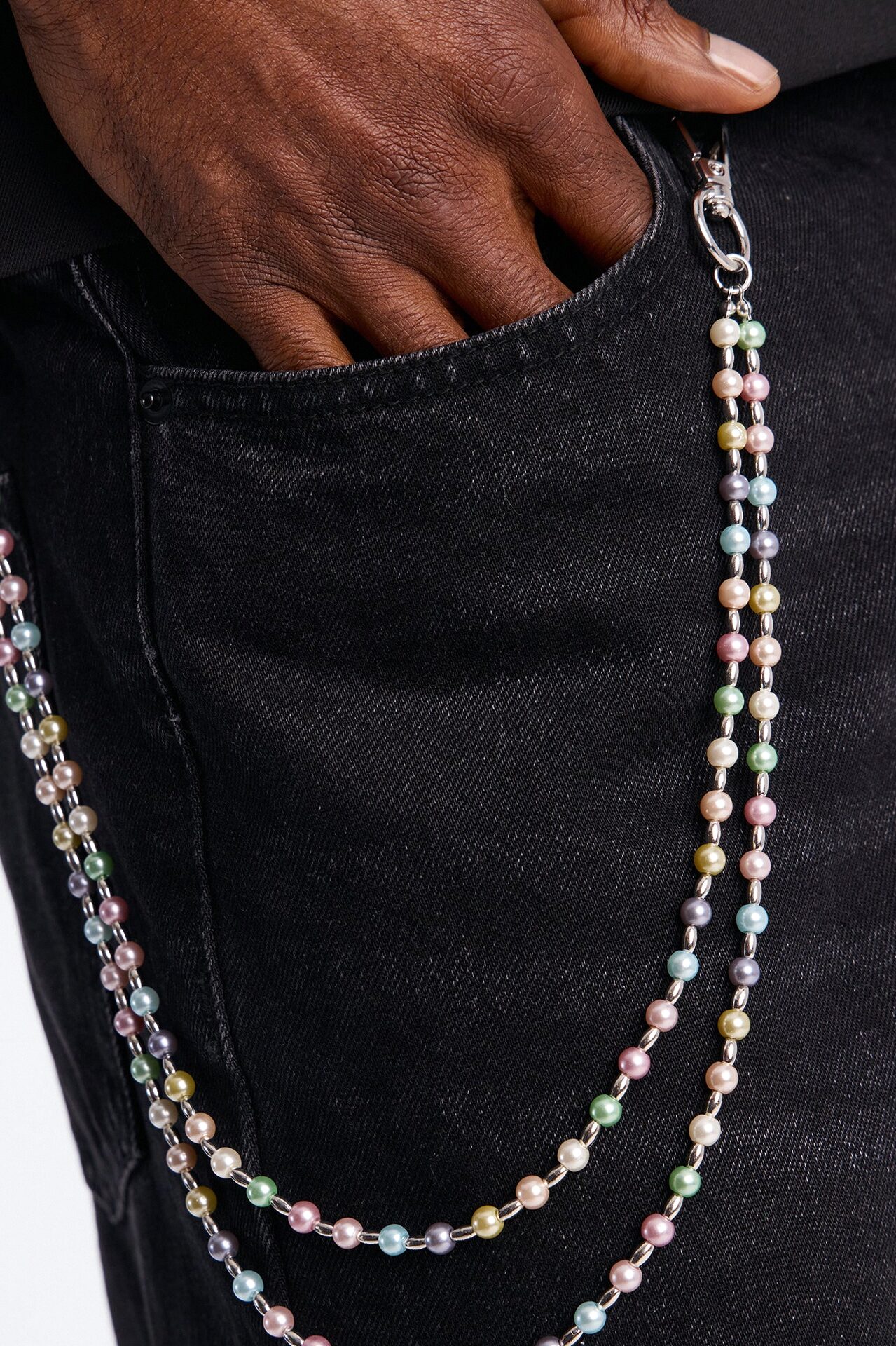Aurora Pearl Pant Chain - Multi Color