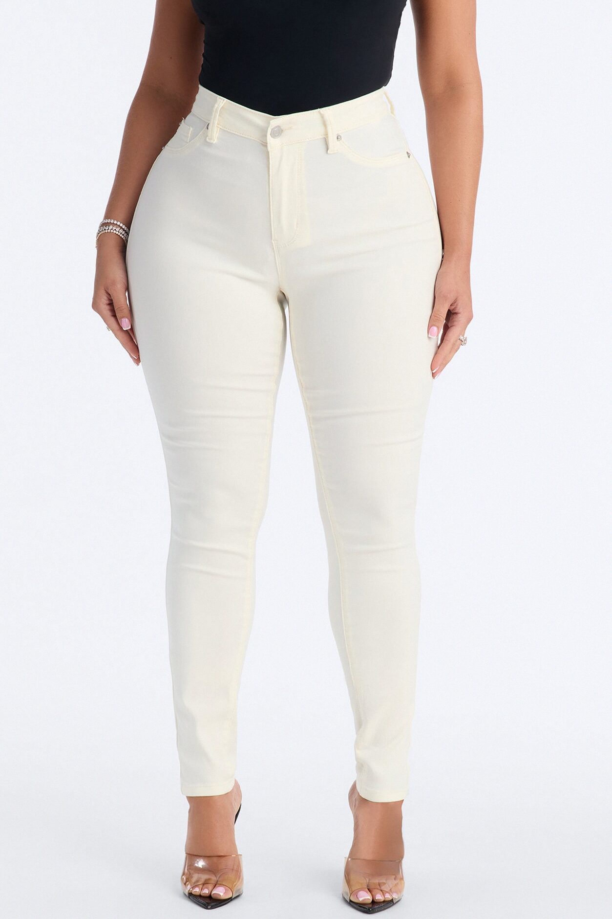 Hyperstretch Skinny Pants - Ivory
