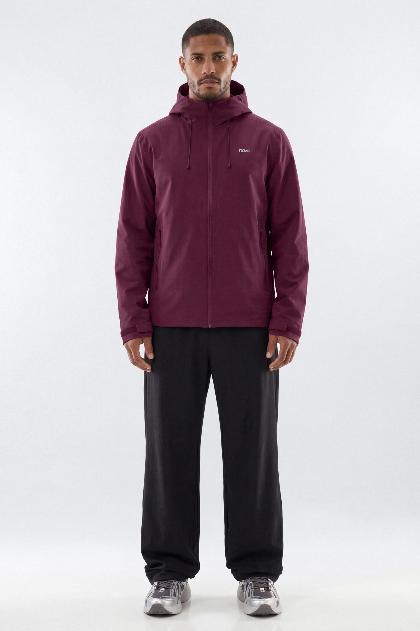 ActiveNylon™ Full Zip Hooded Jacket - Merlot