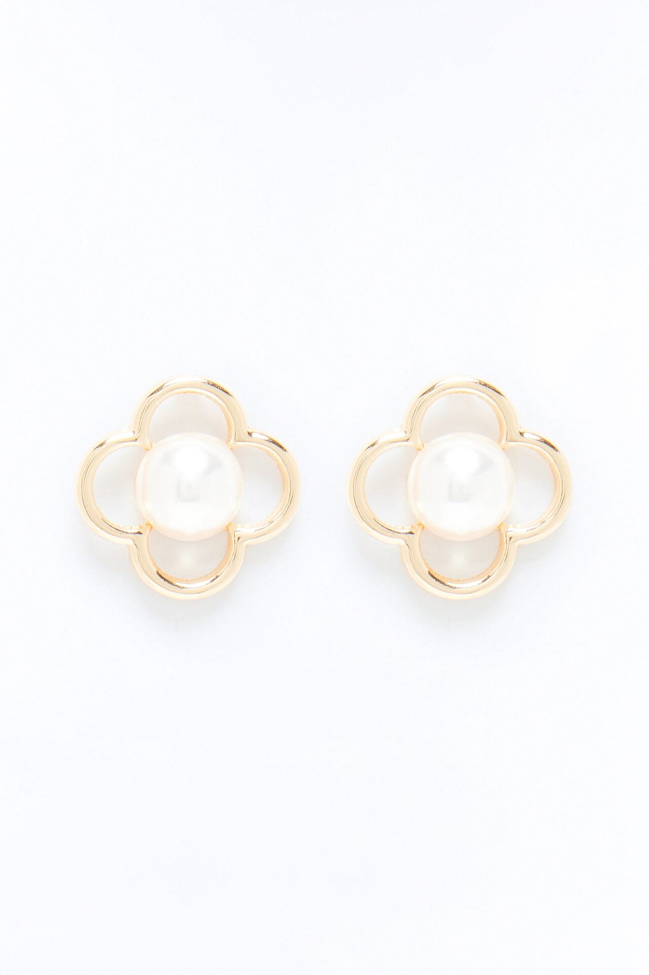 Clover Clouds Stud Earrings - Gold